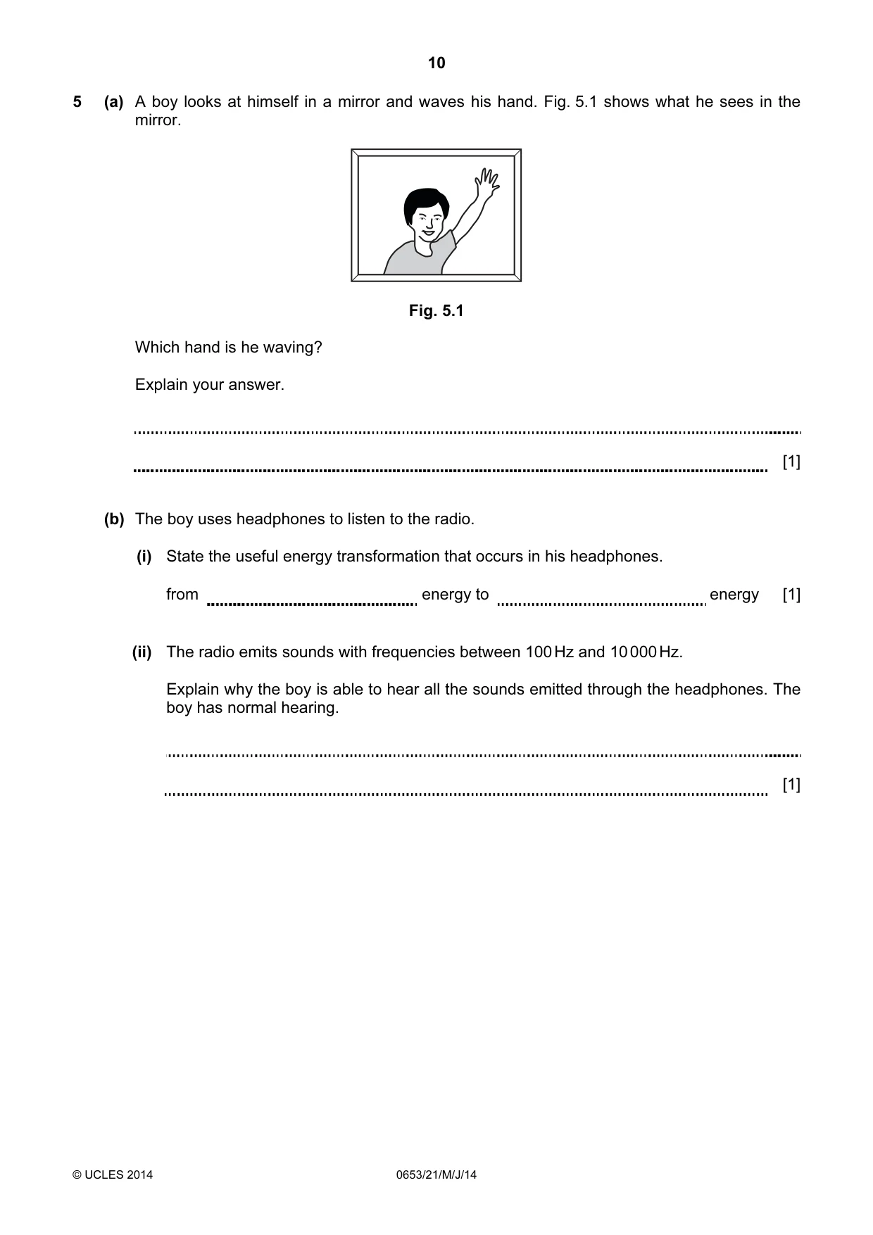 Cambridge IGCSE Science - Combined 0653 2014 May/June Paper 2 · Variant 1 question paper, page 10 of 24