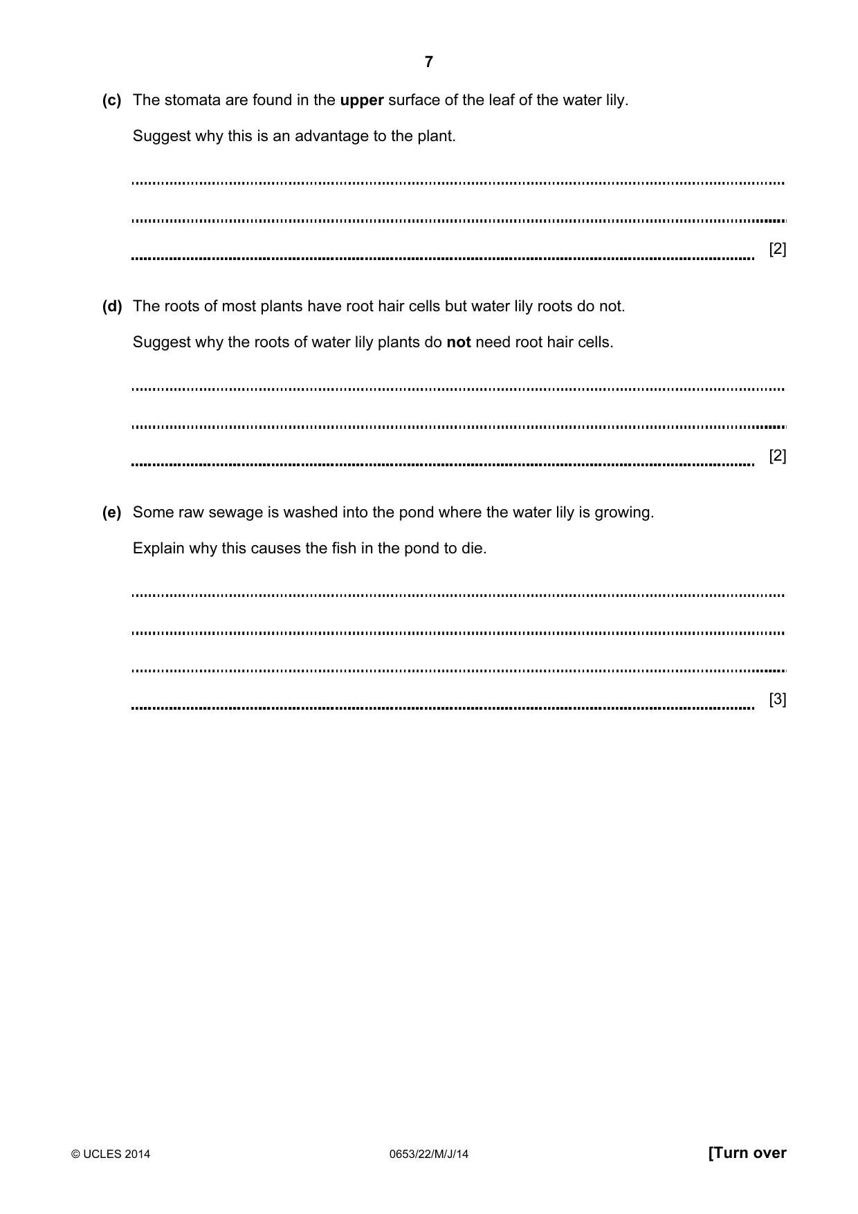 Cambridge IGCSE Science - Combined 0653 2014 May/June Paper 2 · Variant 2 question paper, page 7 of 28
