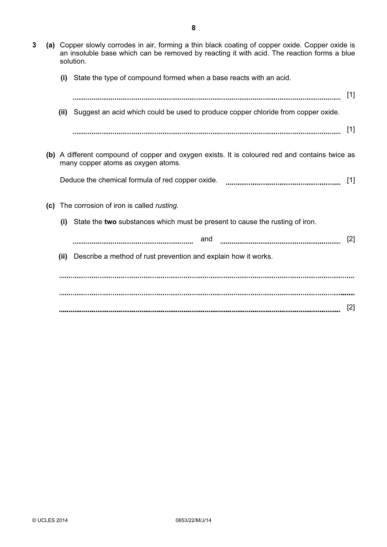 Cambridge IGCSE Science - Combined 0653 2014 May/June Paper 2 · Variant 2 question paper, page 8 of 28