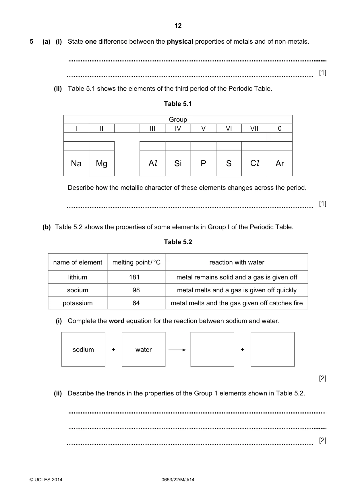 Cambridge IGCSE Science - Combined 0653 2014 May/June Paper 2 · Variant 2 question paper, page 12 of 28