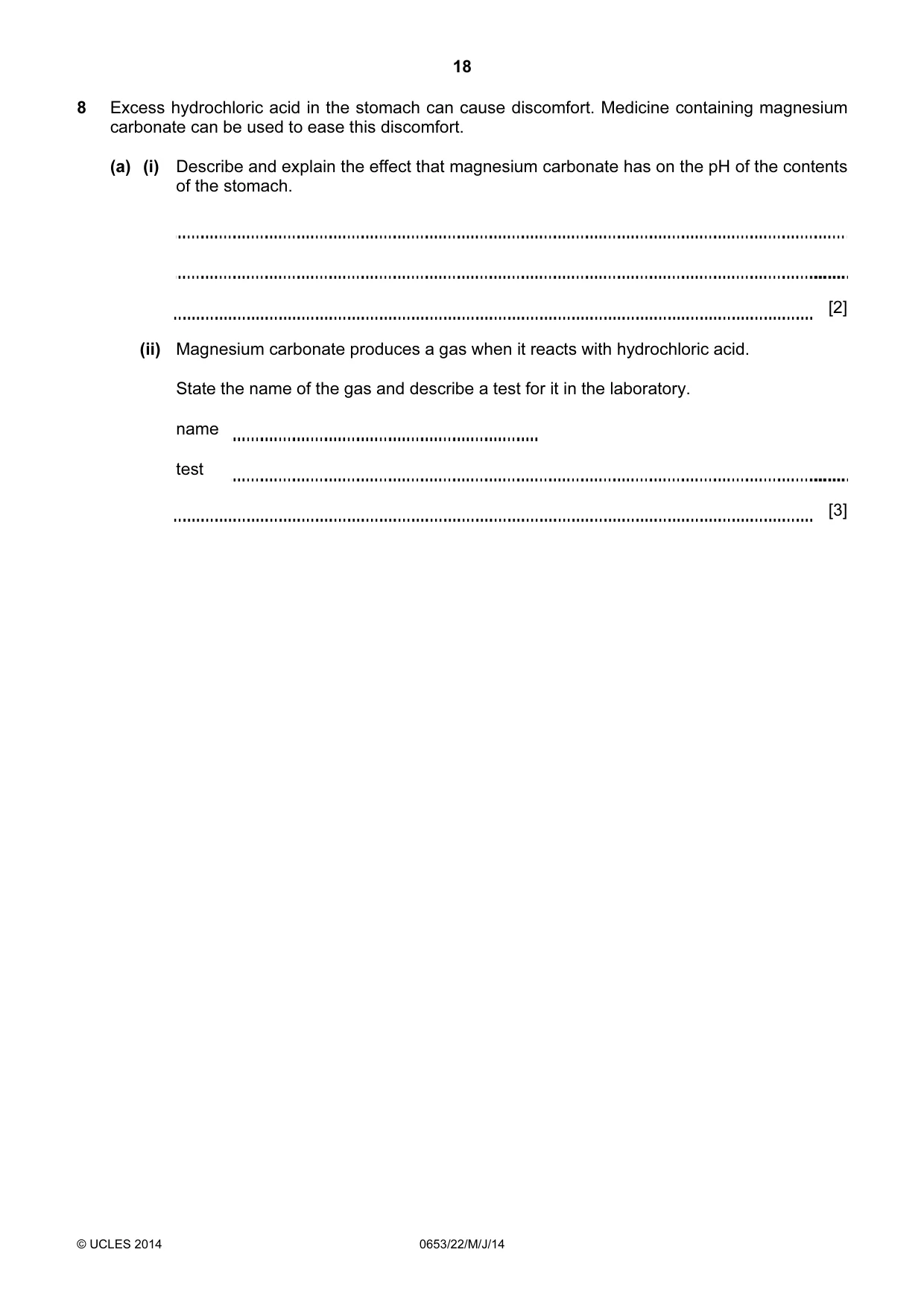 Cambridge IGCSE Science - Combined 0653 2014 May/June Paper 2 · Variant 2 question paper, page 18 of 28