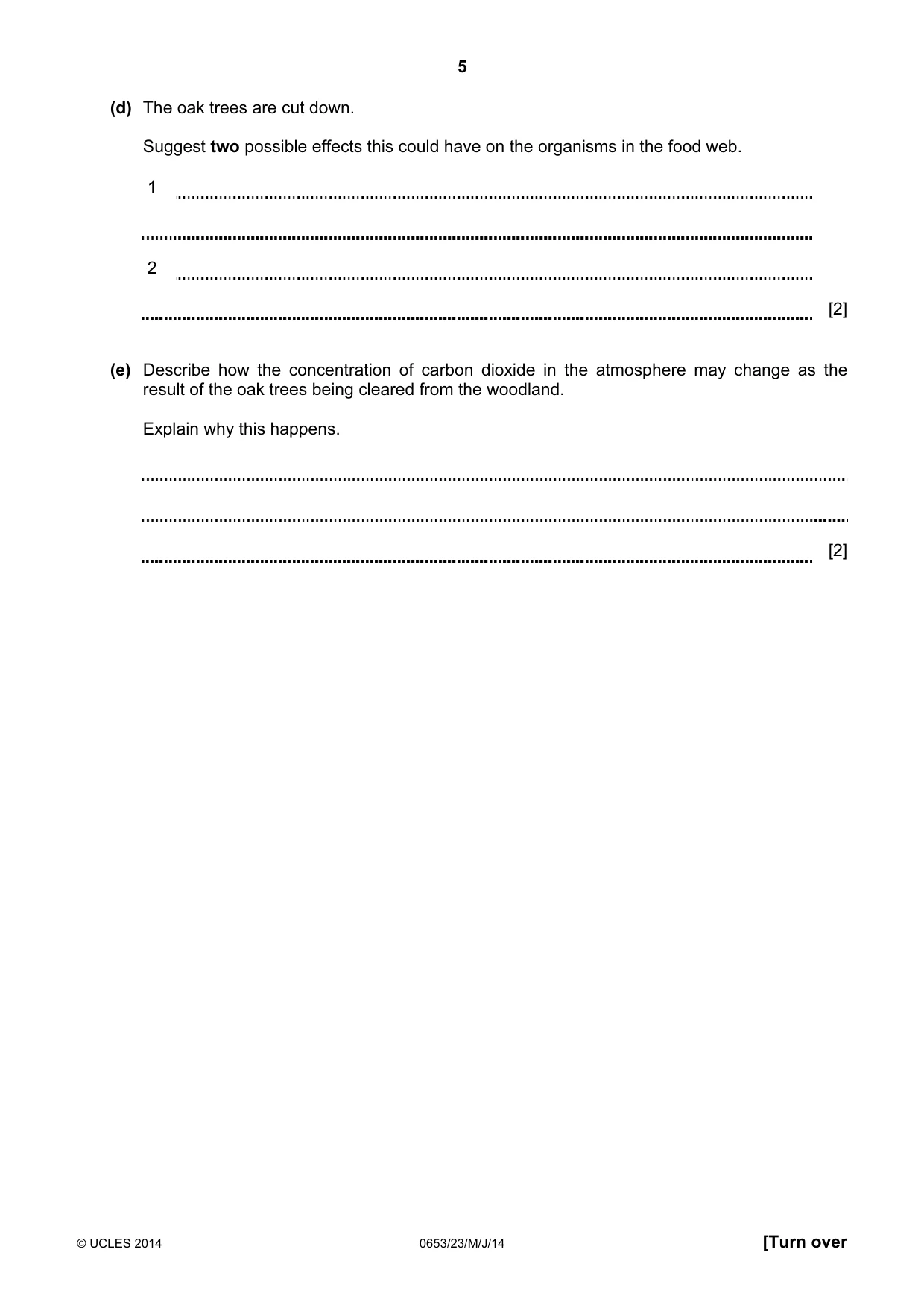 Cambridge IGCSE Science - Combined 0653 2014 May/June Paper 2 · Variant 3 question paper, page 5 of 24