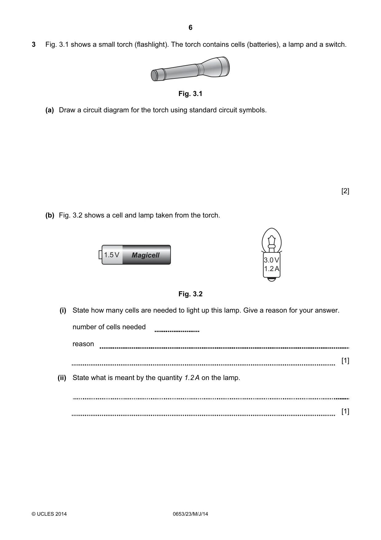 Cambridge IGCSE Science - Combined 0653 2014 May/June Paper 2 · Variant 3 question paper, page 6 of 24