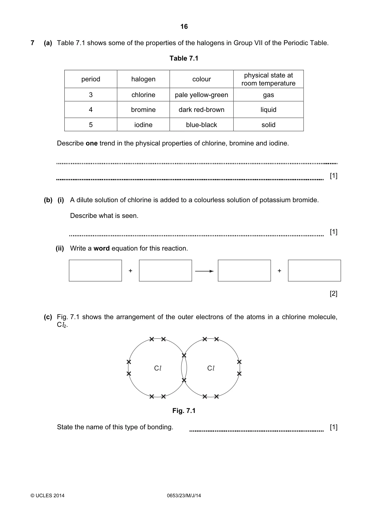 Cambridge IGCSE Science - Combined 0653 2014 May/June Paper 2 · Variant 3 question paper, page 16 of 24