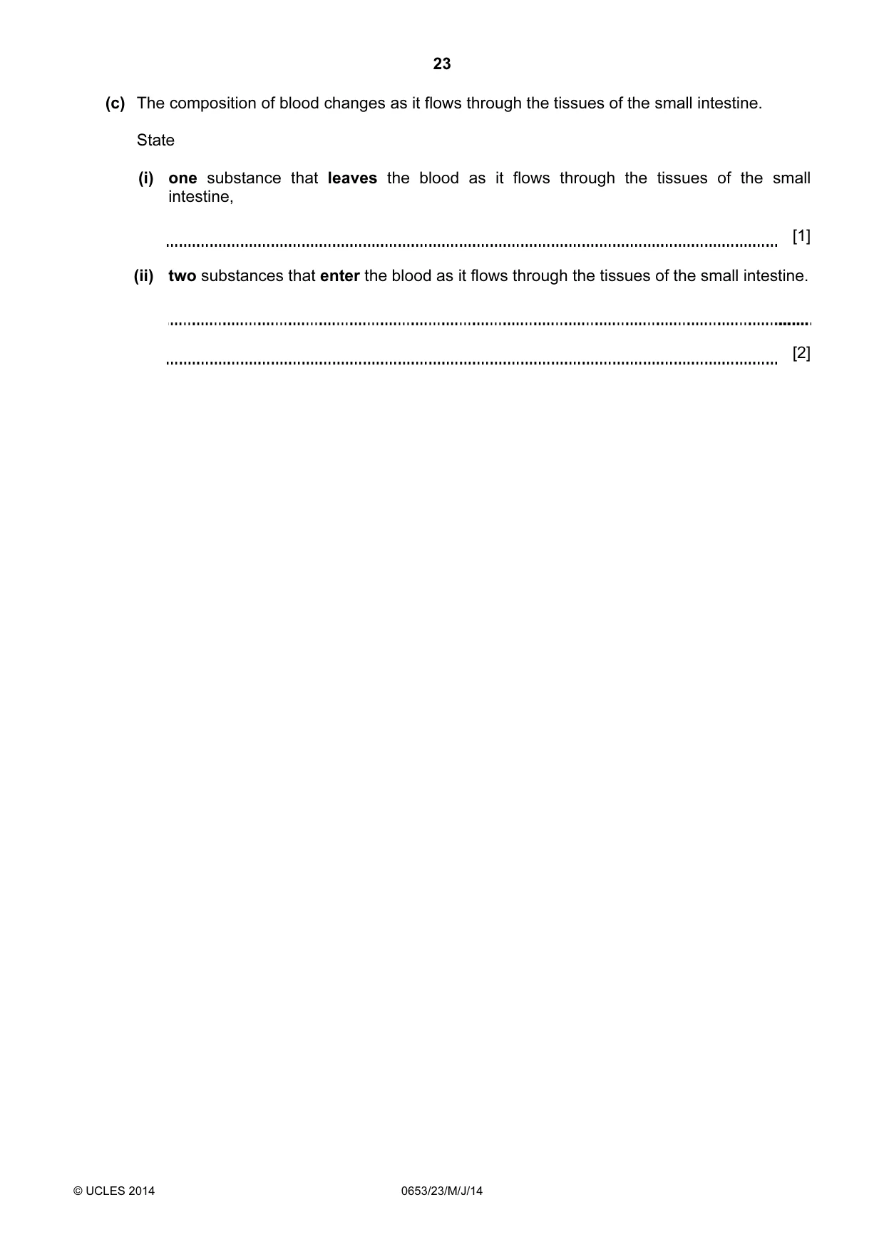 Cambridge IGCSE Science - Combined 0653 2014 May/June Paper 2 · Variant 3 question paper, page 23 of 24