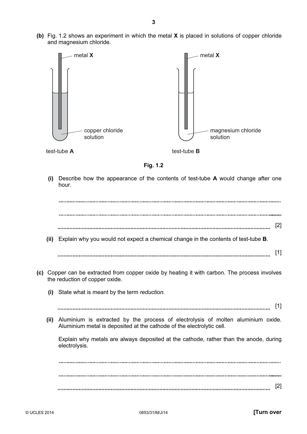 Cambridge IGCSE Science - Combined 0653 2014 May/June Paper 3 · Variant 1 question paper, page 3 of 24