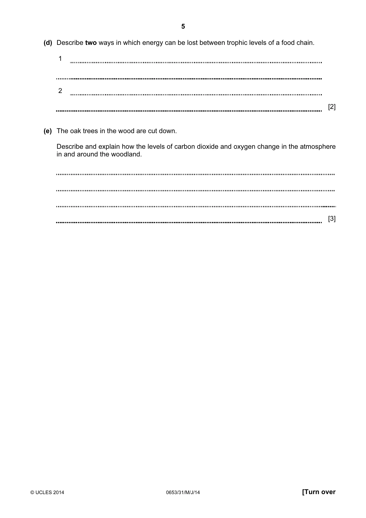 Cambridge IGCSE Science - Combined 0653 2014 May/June Paper 3 · Variant 1 question paper, page 5 of 24