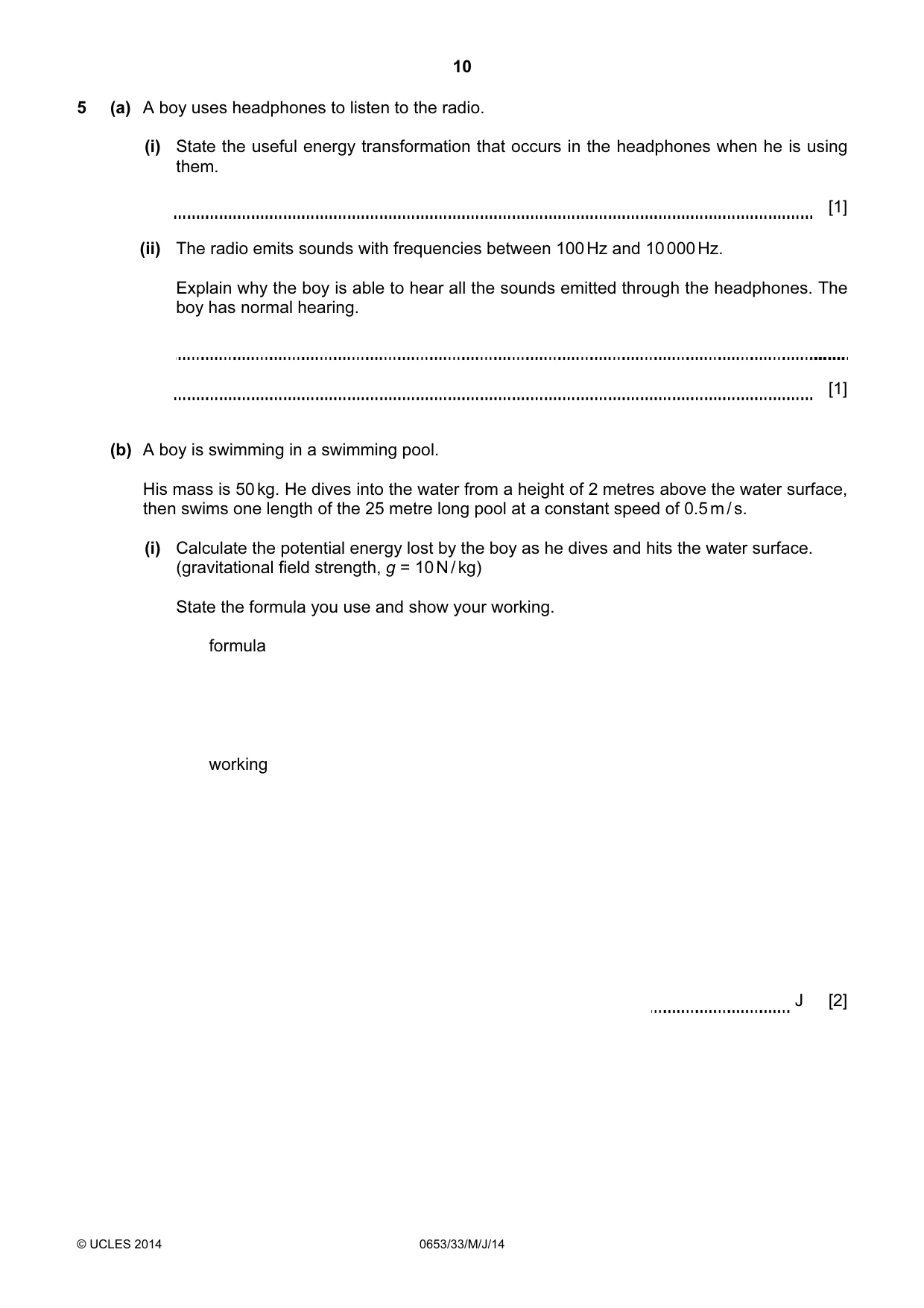 Cambridge IGCSE Science - Combined 0653 2014 May/June Paper 3 · Variant 3 question paper, page 10 of 24