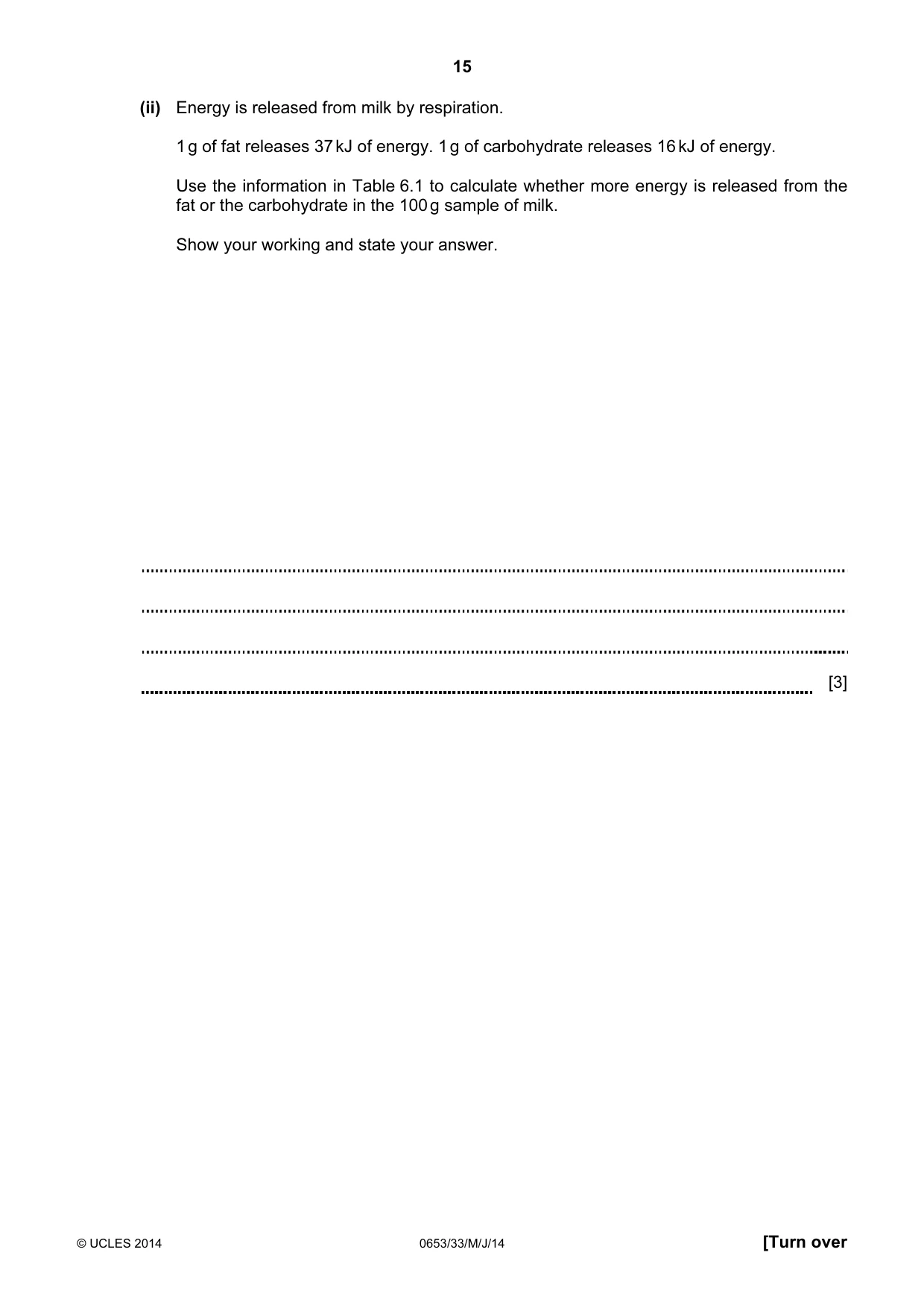 Cambridge IGCSE Science - Combined 0653 2014 May/June Paper 3 · Variant 3 question paper, page 15 of 24