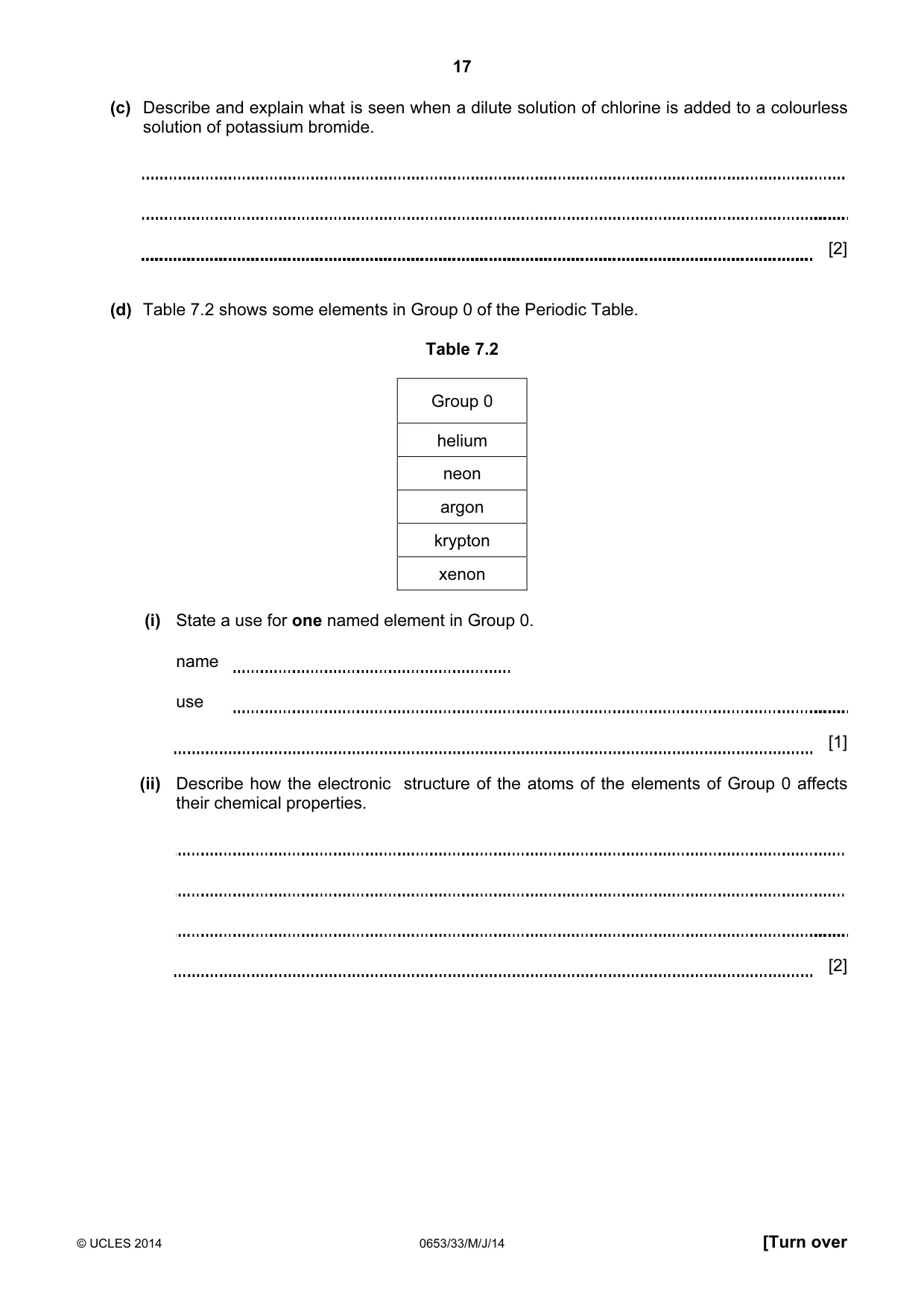 Cambridge IGCSE Science - Combined 0653 2014 May/June Paper 3 · Variant 3 question paper, page 17 of 24