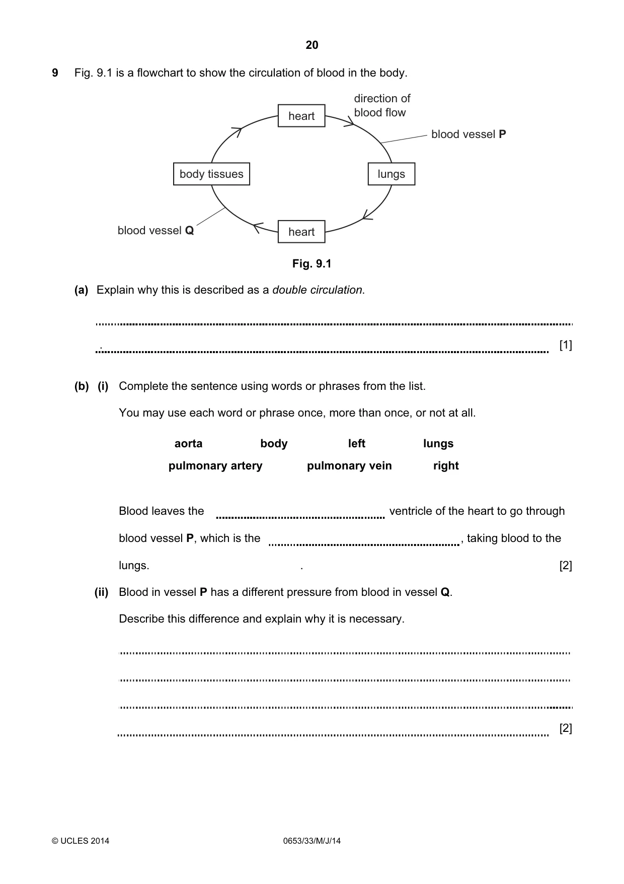 Cambridge IGCSE Science - Combined 0653 2014 May/June Paper 3 · Variant 3 question paper, page 20 of 24
