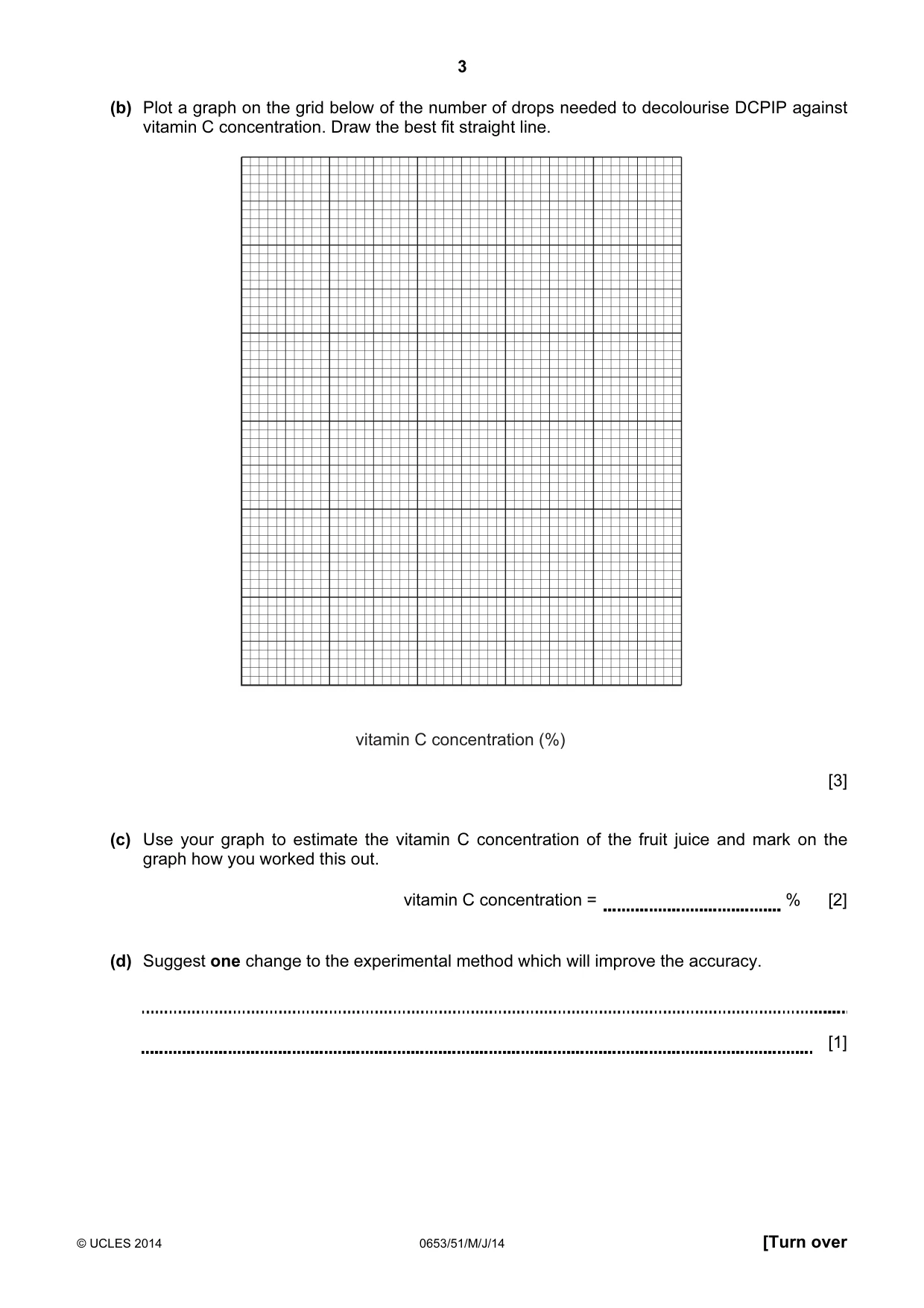 Cambridge IGCSE Science - Combined 0653 2014 May/June Paper 5 · Variant 1 question paper, page 3 of 12