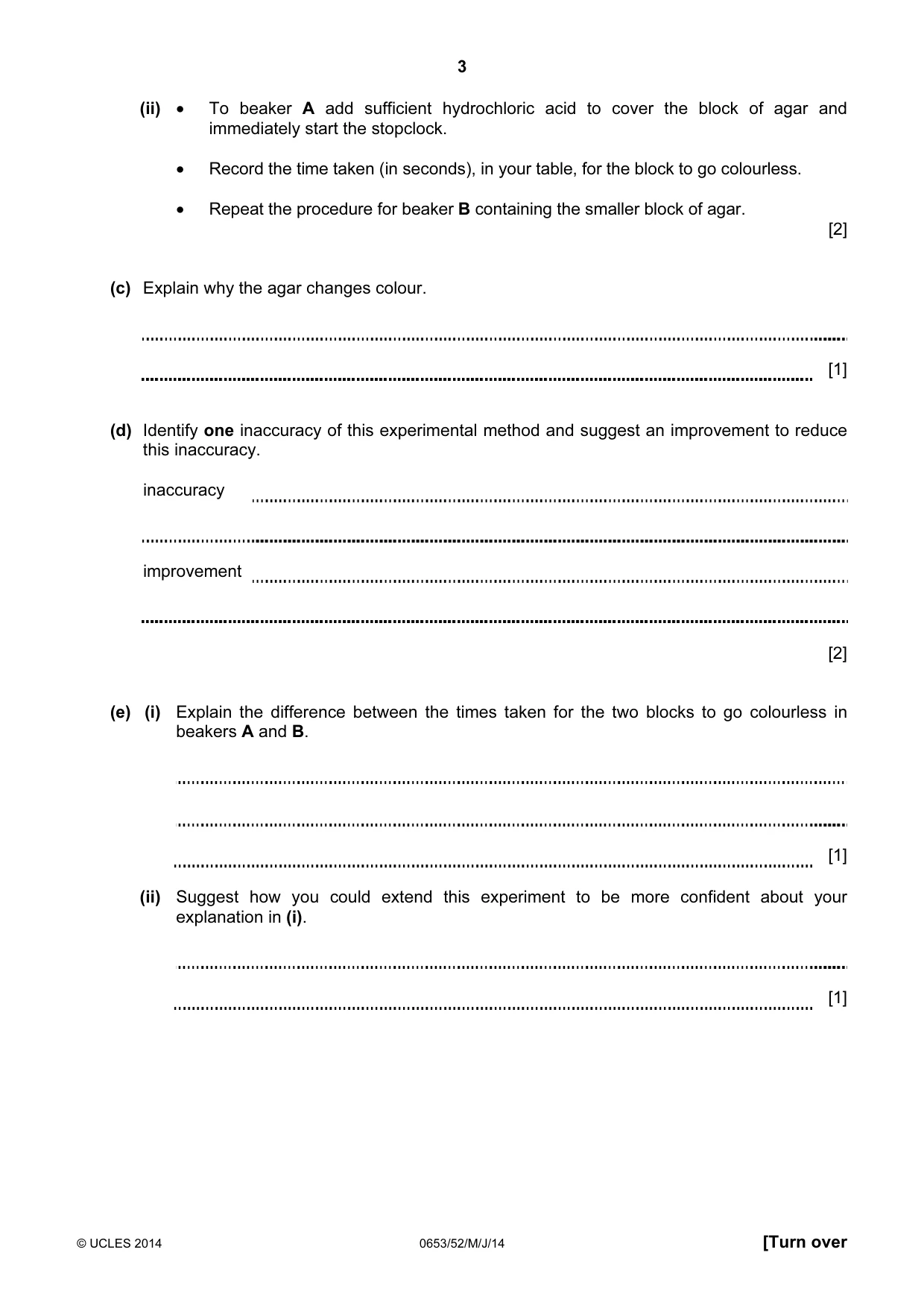 Cambridge IGCSE Science - Combined 0653 2014 May/June Paper 5 · Variant 2 question paper, page 3 of 8