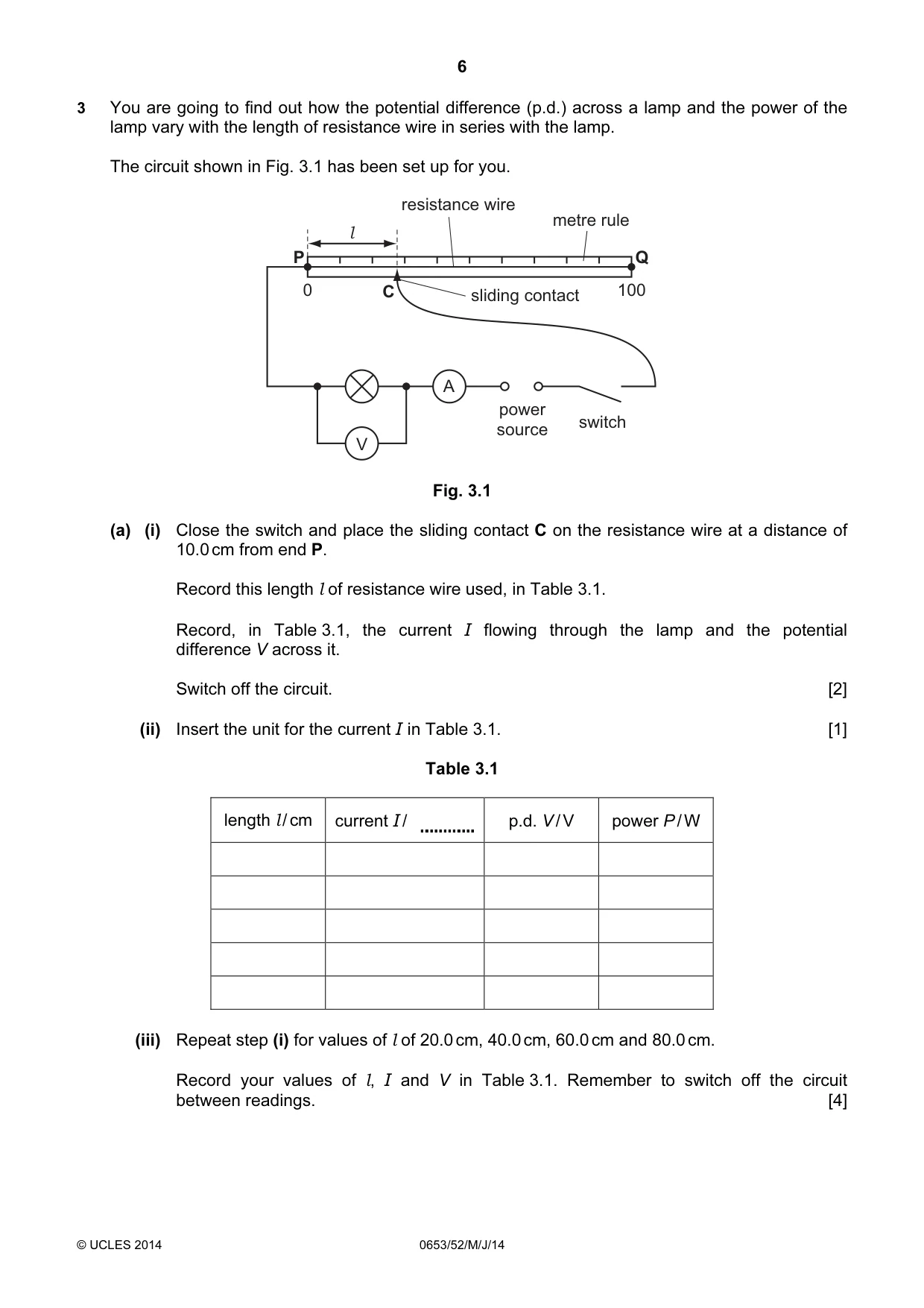 Cambridge IGCSE Science - Combined 0653 2014 May/June Paper 5 · Variant 2 question paper, page 6 of 8