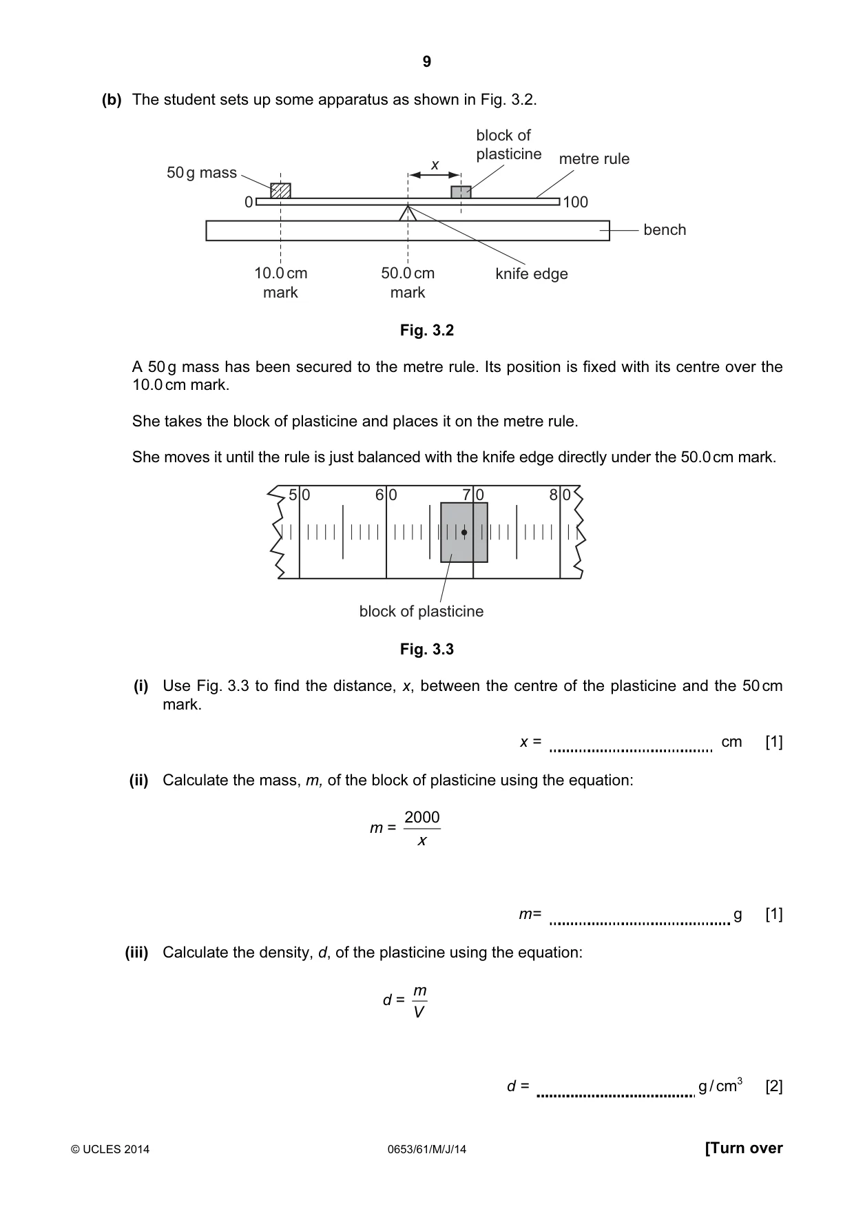 Cambridge IGCSE Science - Combined 0653 2014 May/June Paper 6 · Variant 1 question paper, page 9 of 20