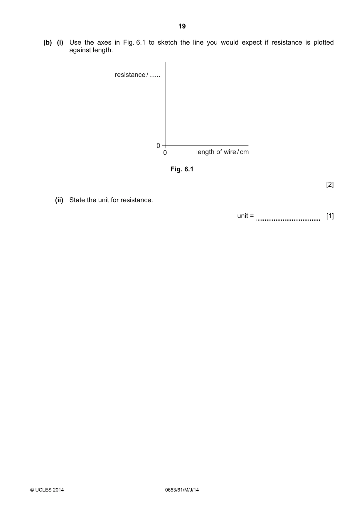 Cambridge IGCSE Science - Combined 0653 2014 May/June Paper 6 · Variant 1 question paper, page 19 of 20