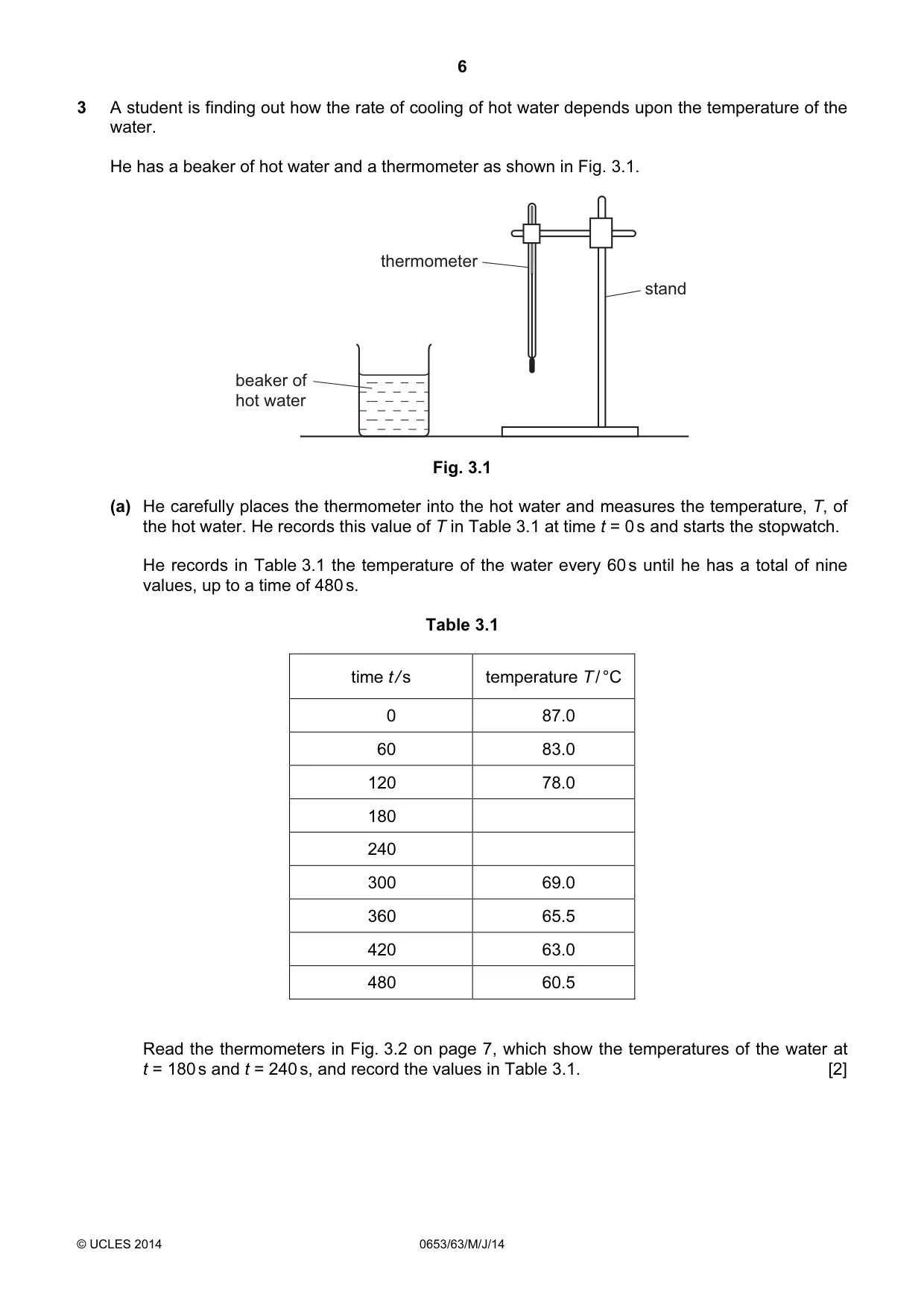 Cambridge IGCSE Science - Combined 0653 2014 May/June Paper 6 · Variant 3 question paper, page 6 of 20