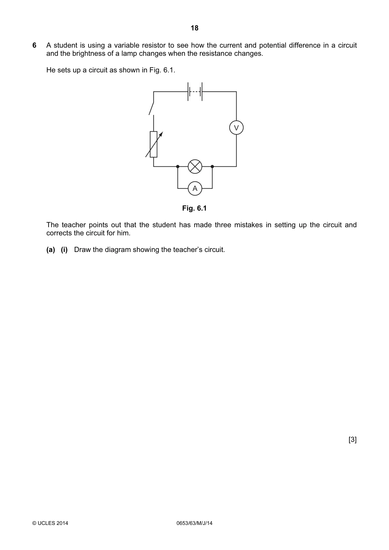 Cambridge IGCSE Science - Combined 0653 2014 May/June Paper 6 · Variant 3 question paper, page 18 of 20