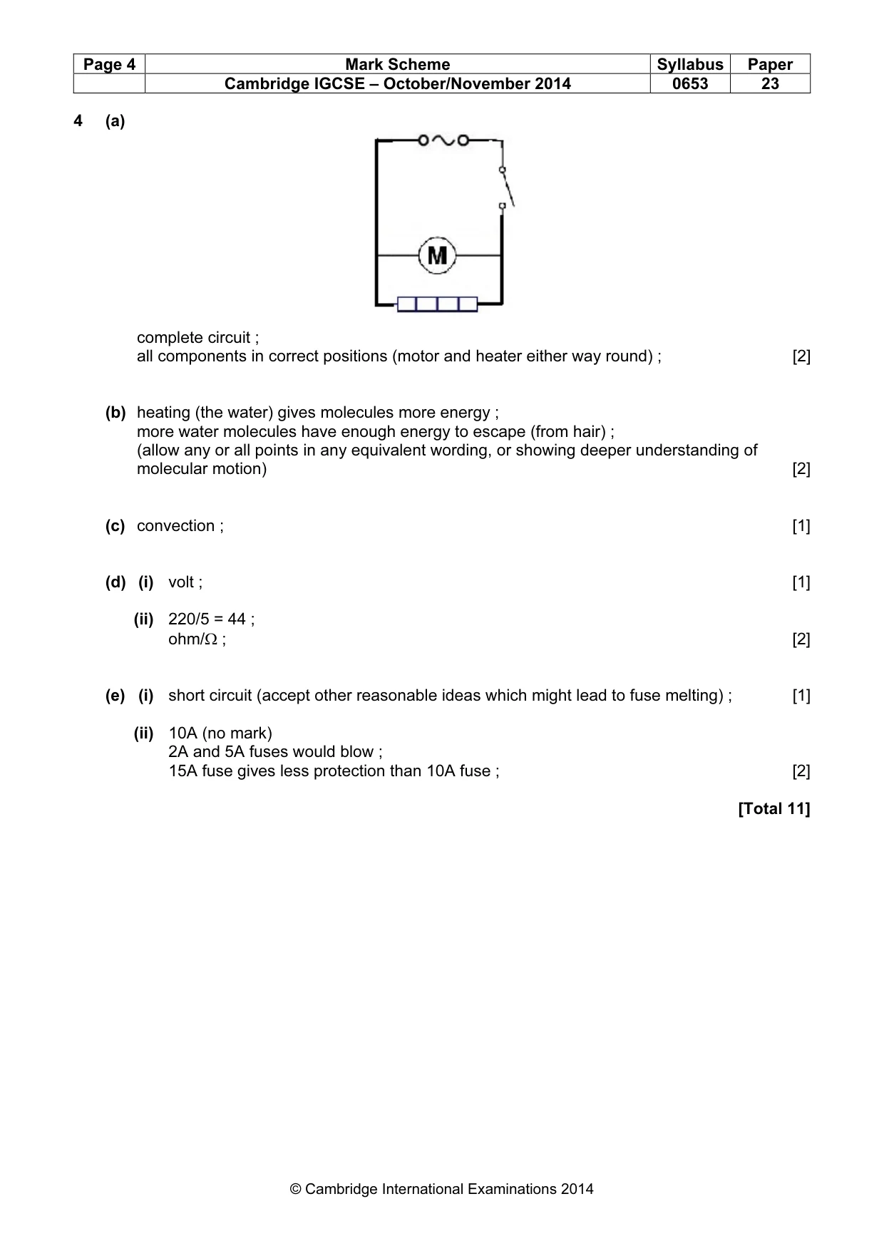 Mark scheme, page 4 of 7