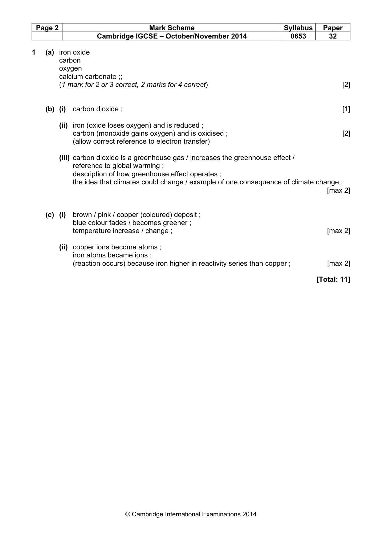 Mark scheme, page 2 of 7