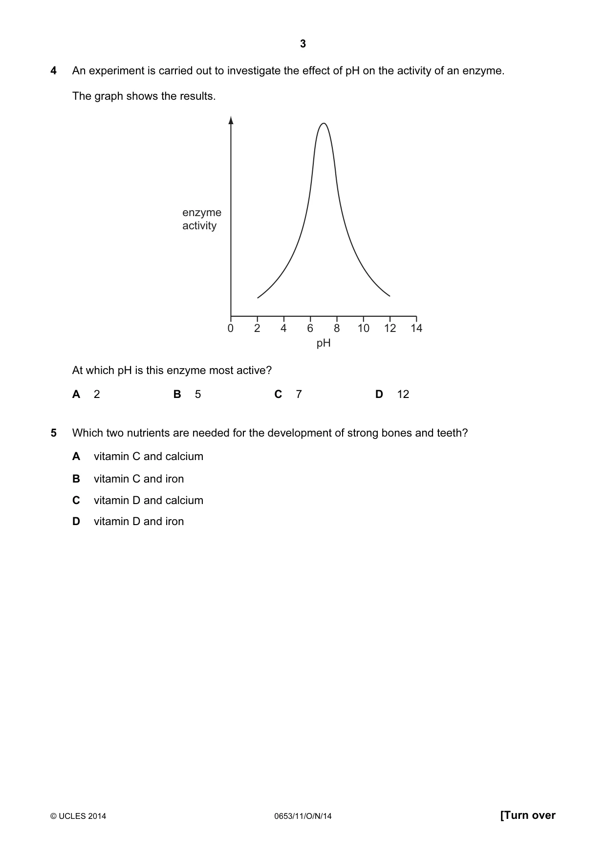 Cambridge IGCSE Science - Combined 0653 2014 Oct/Nov Paper 1 · Variant 1 question paper, page 3 of 20