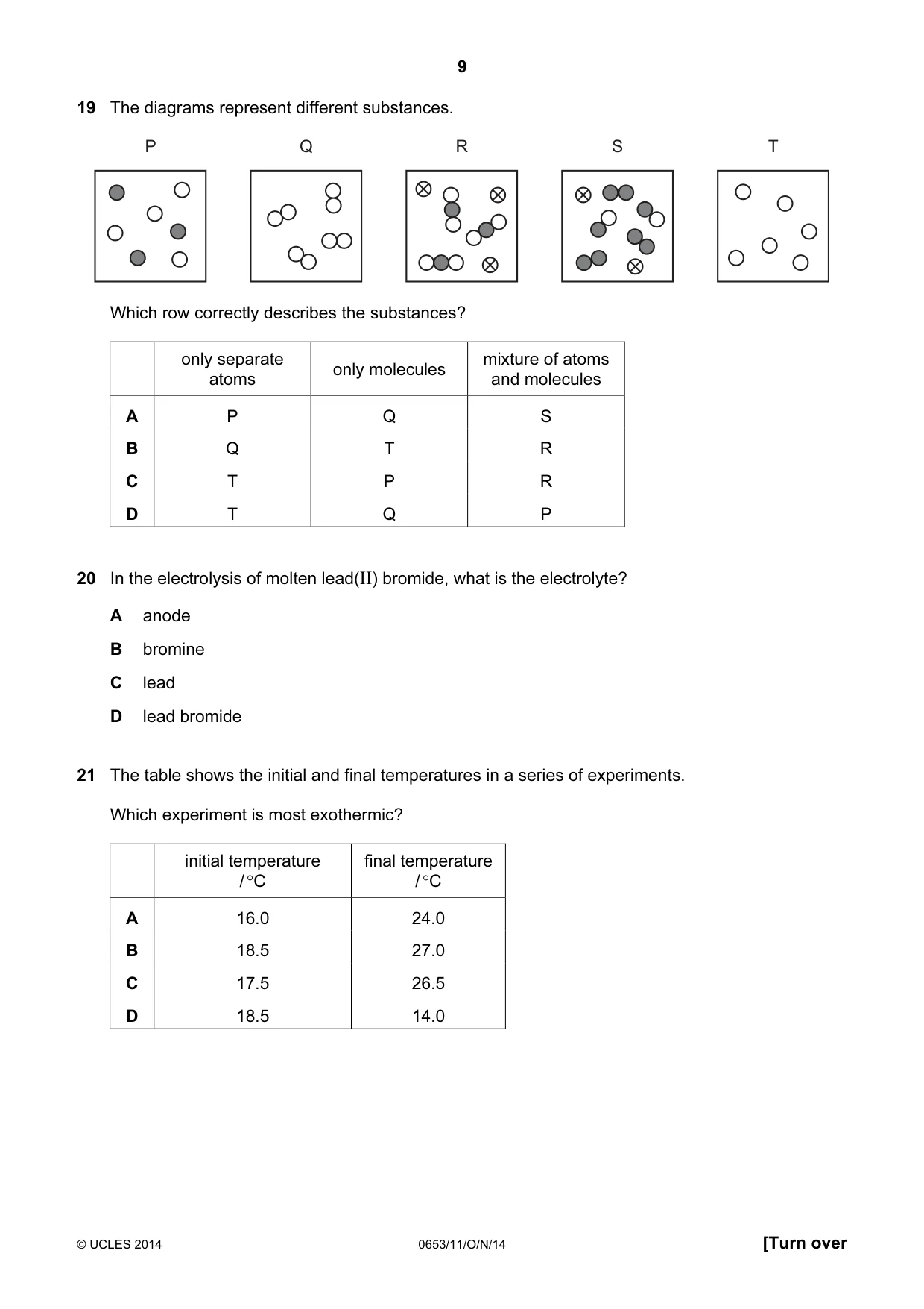 Cambridge IGCSE Science - Combined 0653 2014 Oct/Nov Paper 1 · Variant 1 question paper, page 9 of 20