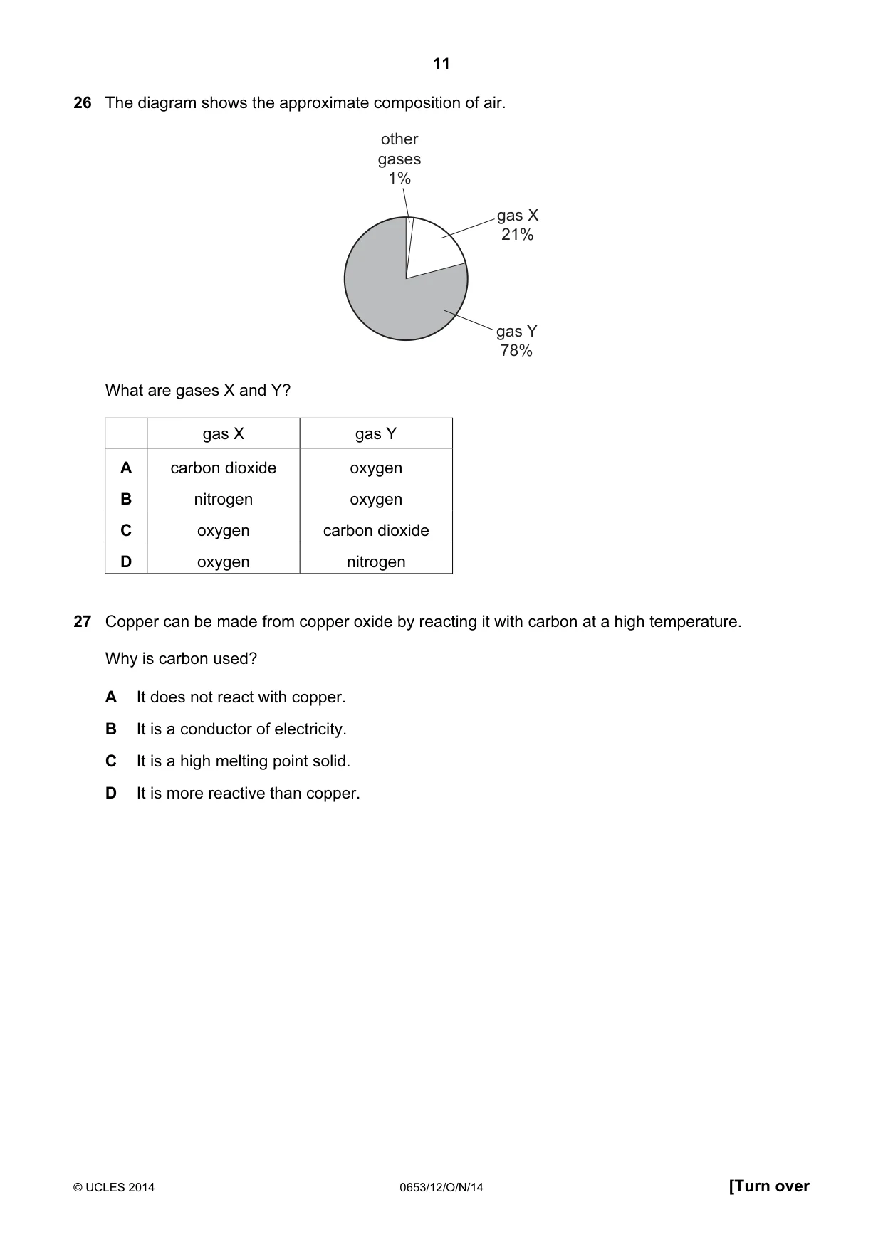 Cambridge IGCSE Science - Combined 0653 2014 Oct/Nov Paper 1 · Variant 2 question paper, page 11 of 20