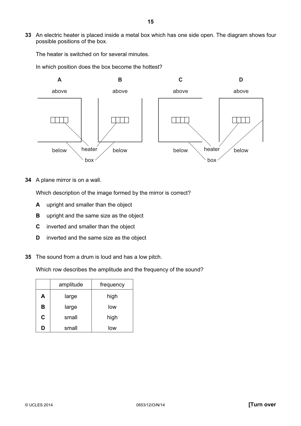 Cambridge IGCSE Science - Combined 0653 2014 Oct/Nov Paper 1 · Variant 2 question paper, page 15 of 20