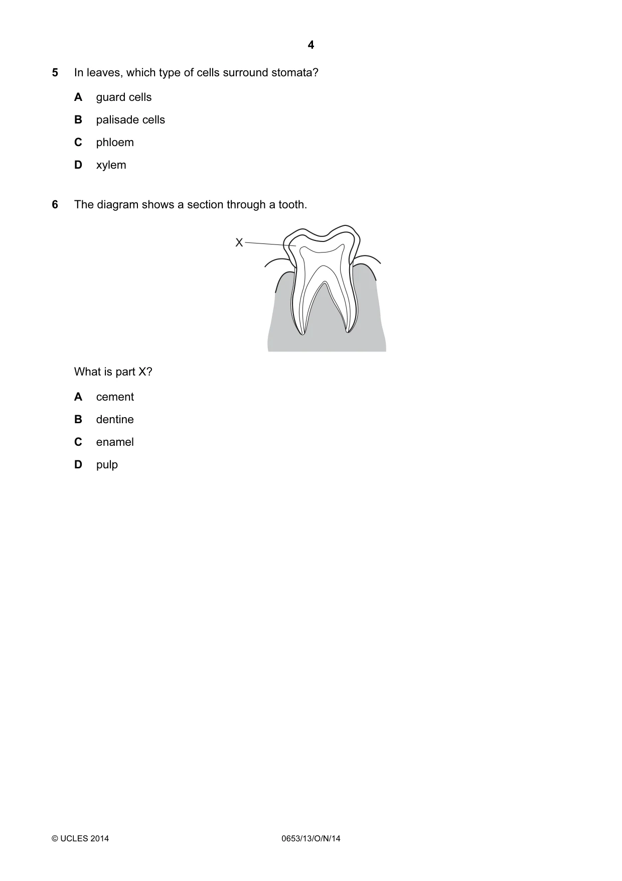 Cambridge IGCSE Science - Combined 0653 2014 Oct/Nov Paper 1 · Variant 3 question paper, page 4 of 20