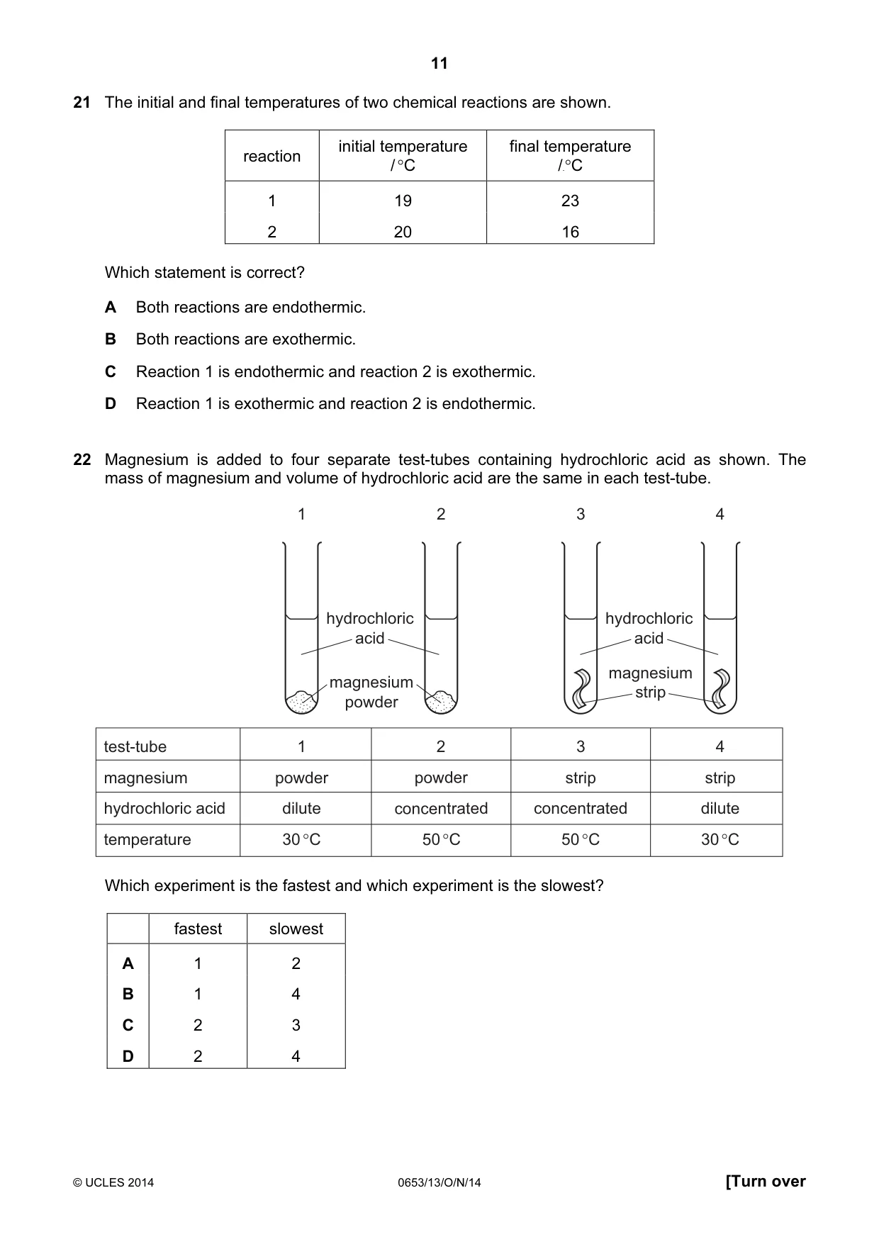 Cambridge IGCSE Science - Combined 0653 2014 Oct/Nov Paper 1 · Variant 3 question paper, page 11 of 20