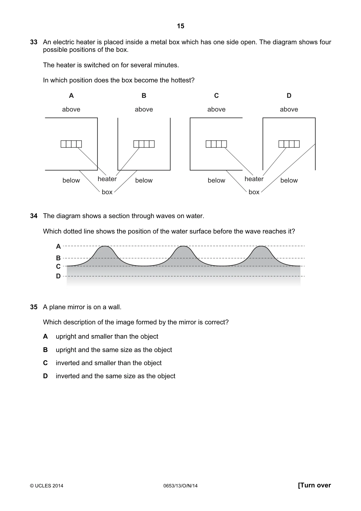 Cambridge IGCSE Science - Combined 0653 2014 Oct/Nov Paper 1 · Variant 3 question paper, page 15 of 20