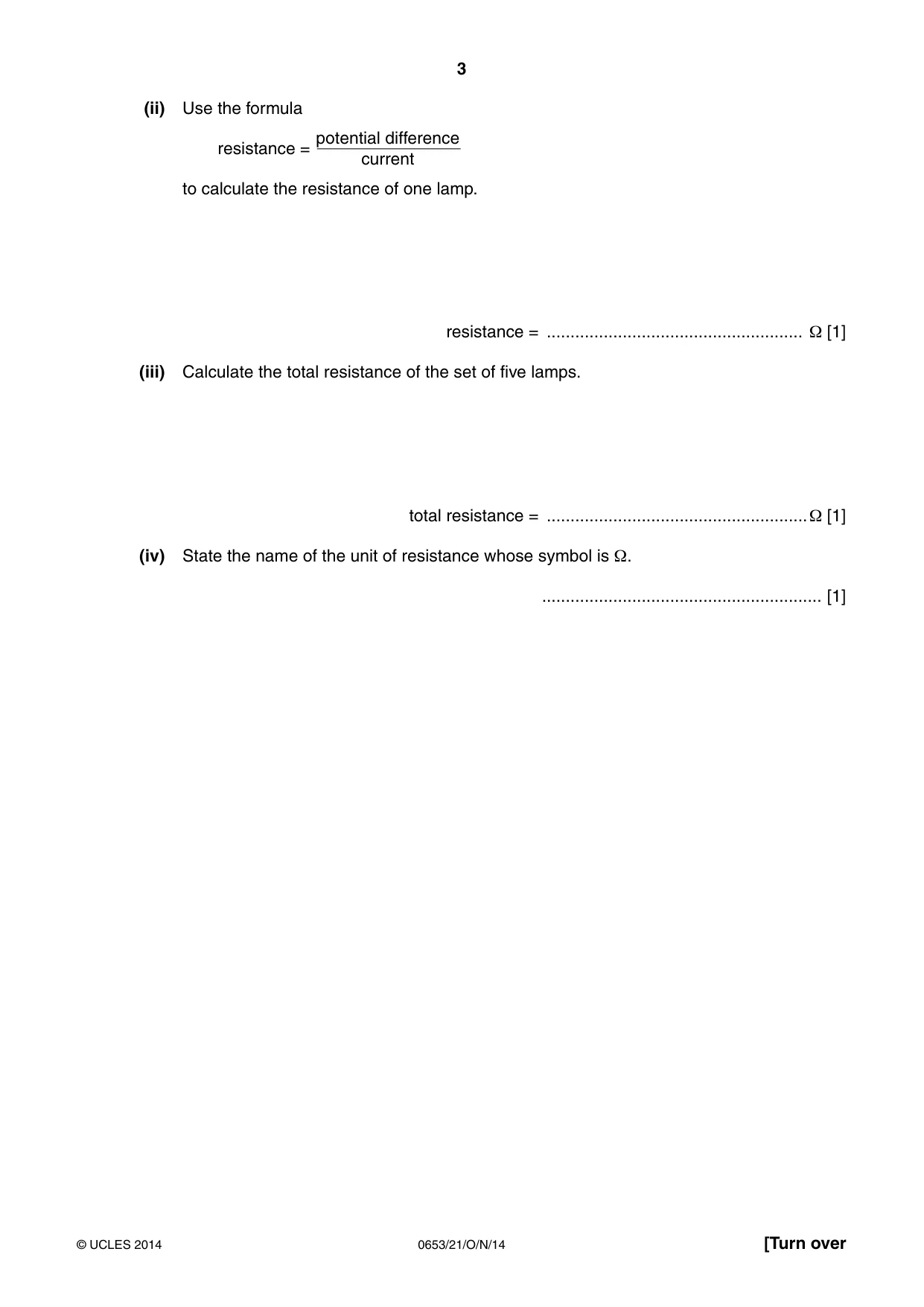 Cambridge IGCSE Science - Combined 0653 2014 Oct/Nov Paper 2 · Variant 1 question paper, page 3 of 20