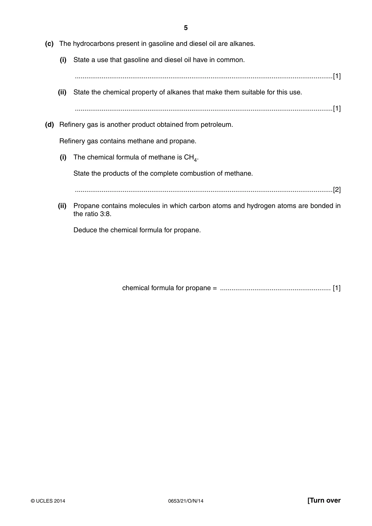 Cambridge IGCSE Science - Combined 0653 2014 Oct/Nov Paper 2 · Variant 1 question paper, page 5 of 20