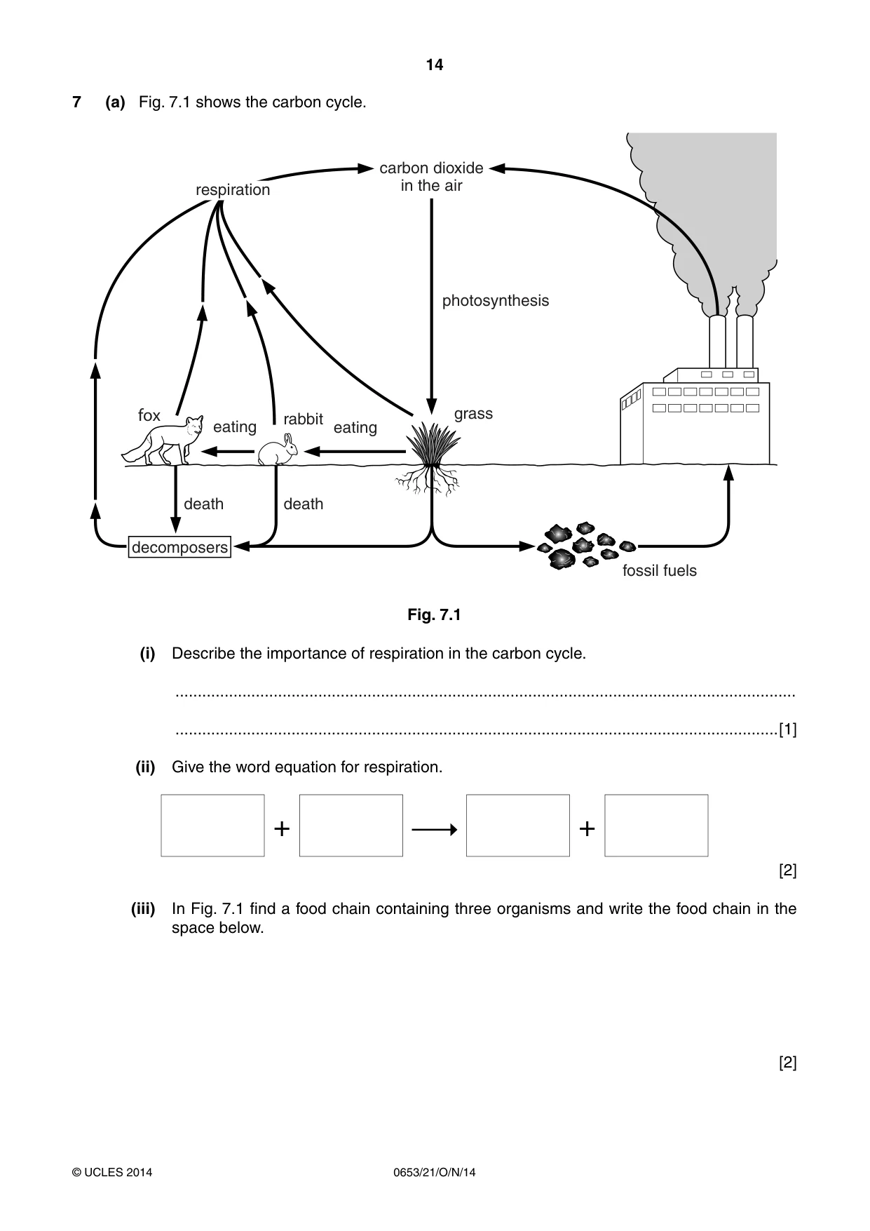 Cambridge IGCSE Science - Combined 0653 2014 Oct/Nov Paper 2 · Variant 1 question paper, page 14 of 20