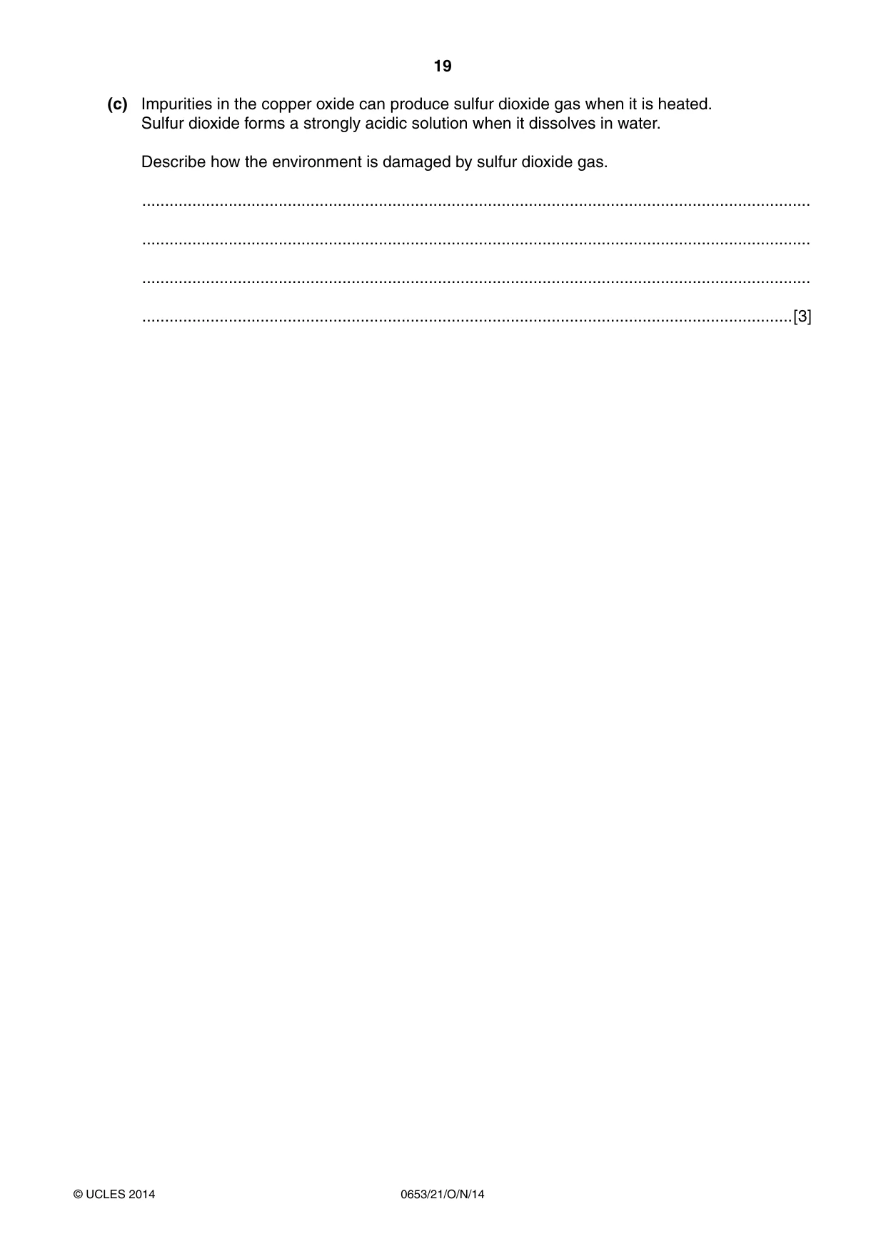 Cambridge IGCSE Science - Combined 0653 2014 Oct/Nov Paper 2 · Variant 1 question paper, page 19 of 20