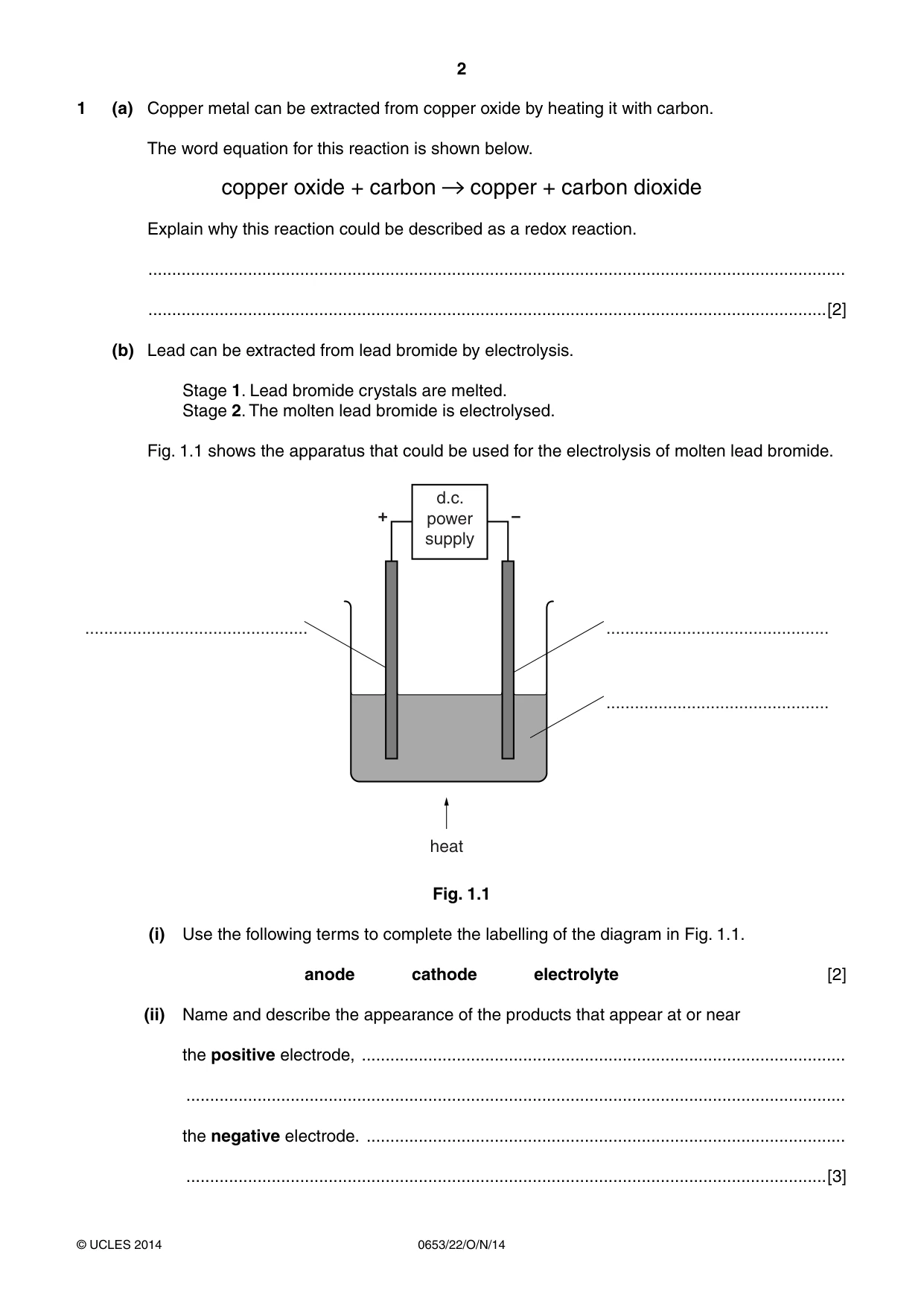 Cambridge IGCSE Science - Combined 0653 2014 Oct/Nov Paper 2 · Variant 2 question paper, page 2 of 20