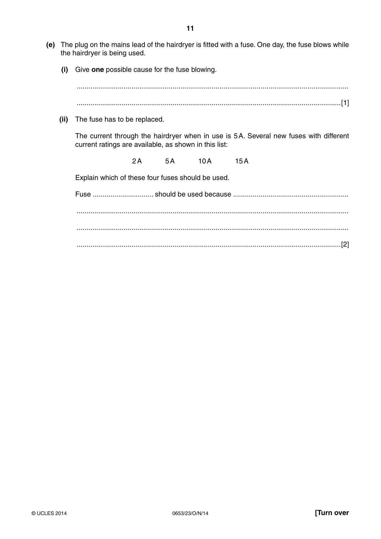 Cambridge IGCSE Science - Combined 0653 2014 Oct/Nov Paper 2 · Variant 3 question paper, page 11 of 24