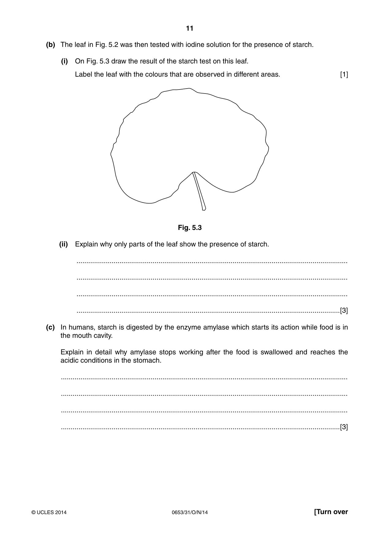 Cambridge IGCSE Science - Combined 0653 2014 Oct/Nov Paper 3 · Variant 1 question paper, page 11 of 24
