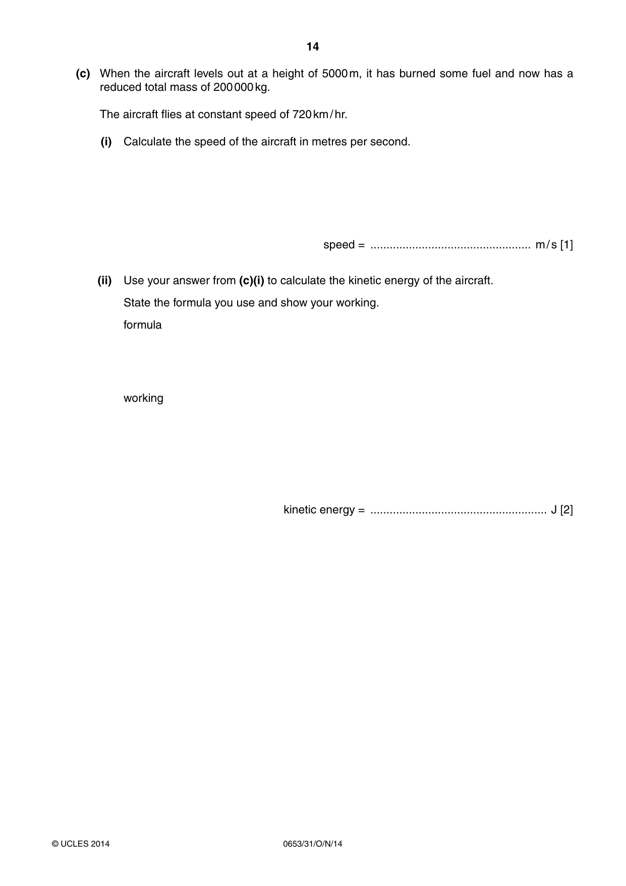 Cambridge IGCSE Science - Combined 0653 2014 Oct/Nov Paper 3 · Variant 1 question paper, page 14 of 24