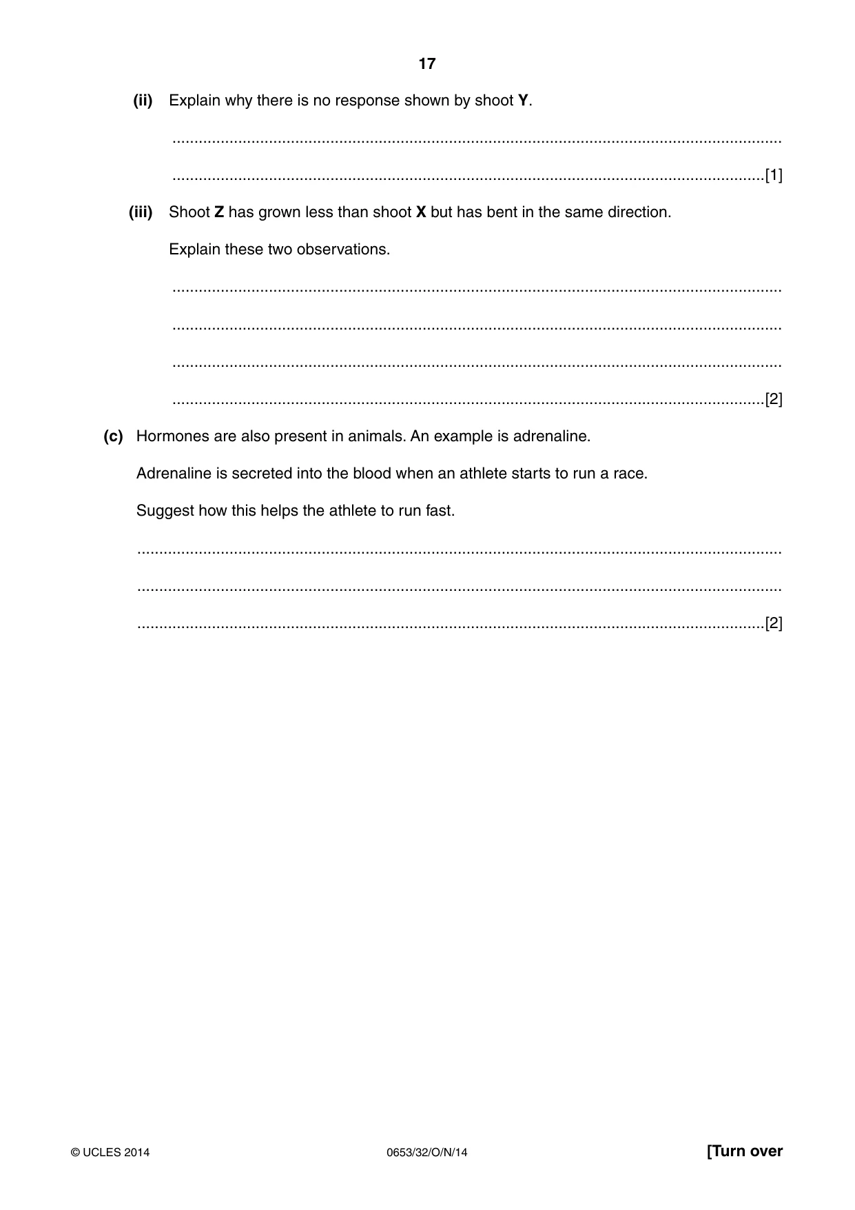 Cambridge IGCSE Science - Combined 0653 2014 Oct/Nov Paper 3 · Variant 2 question paper, page 17 of 24