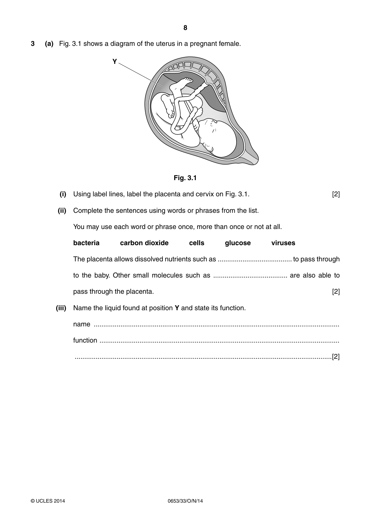 Cambridge IGCSE Science - Combined 0653 2014 Oct/Nov Paper 3 · Variant 3 question paper, page 8 of 24