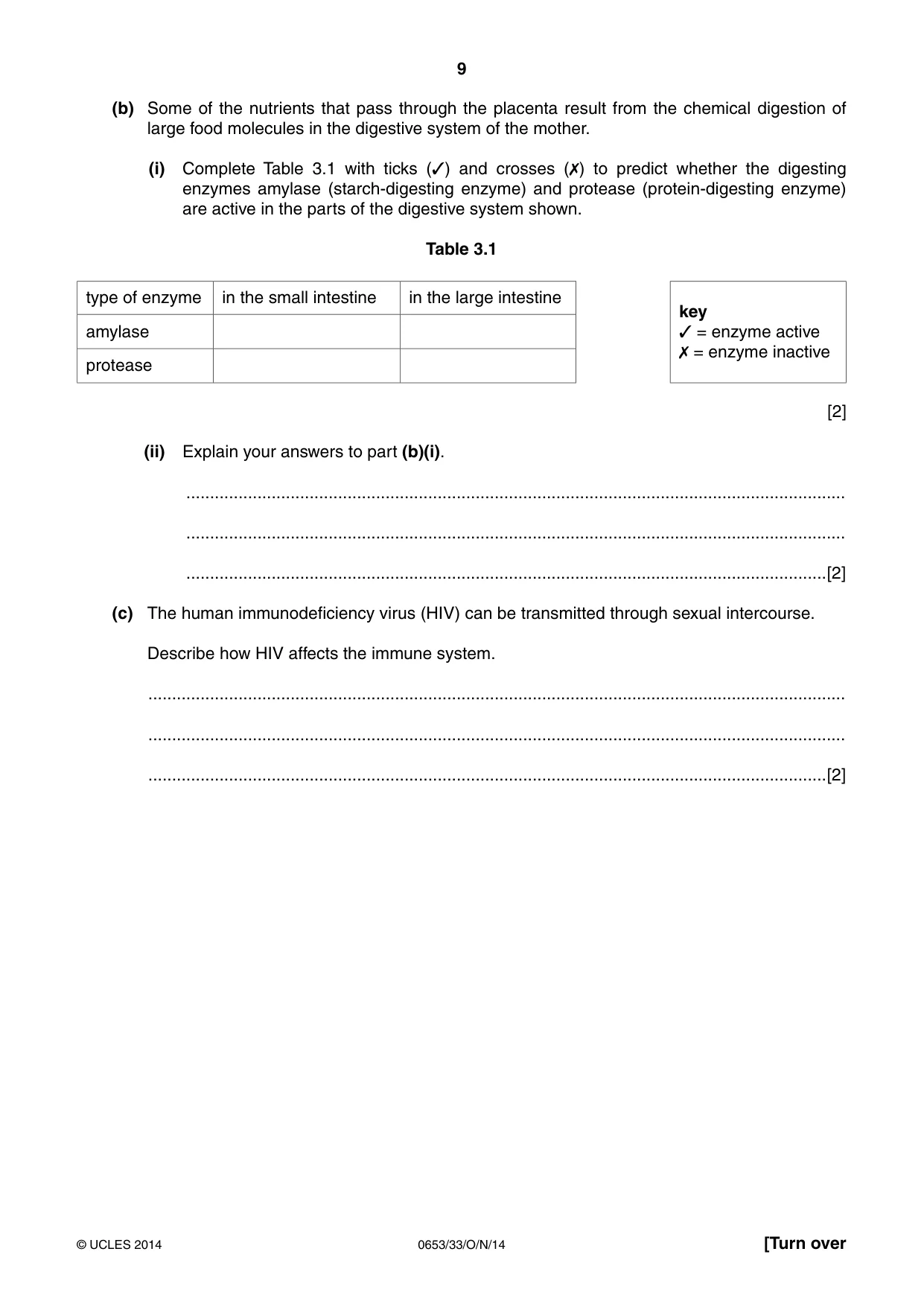 Cambridge IGCSE Science - Combined 0653 2014 Oct/Nov Paper 3 · Variant 3 question paper, page 9 of 24