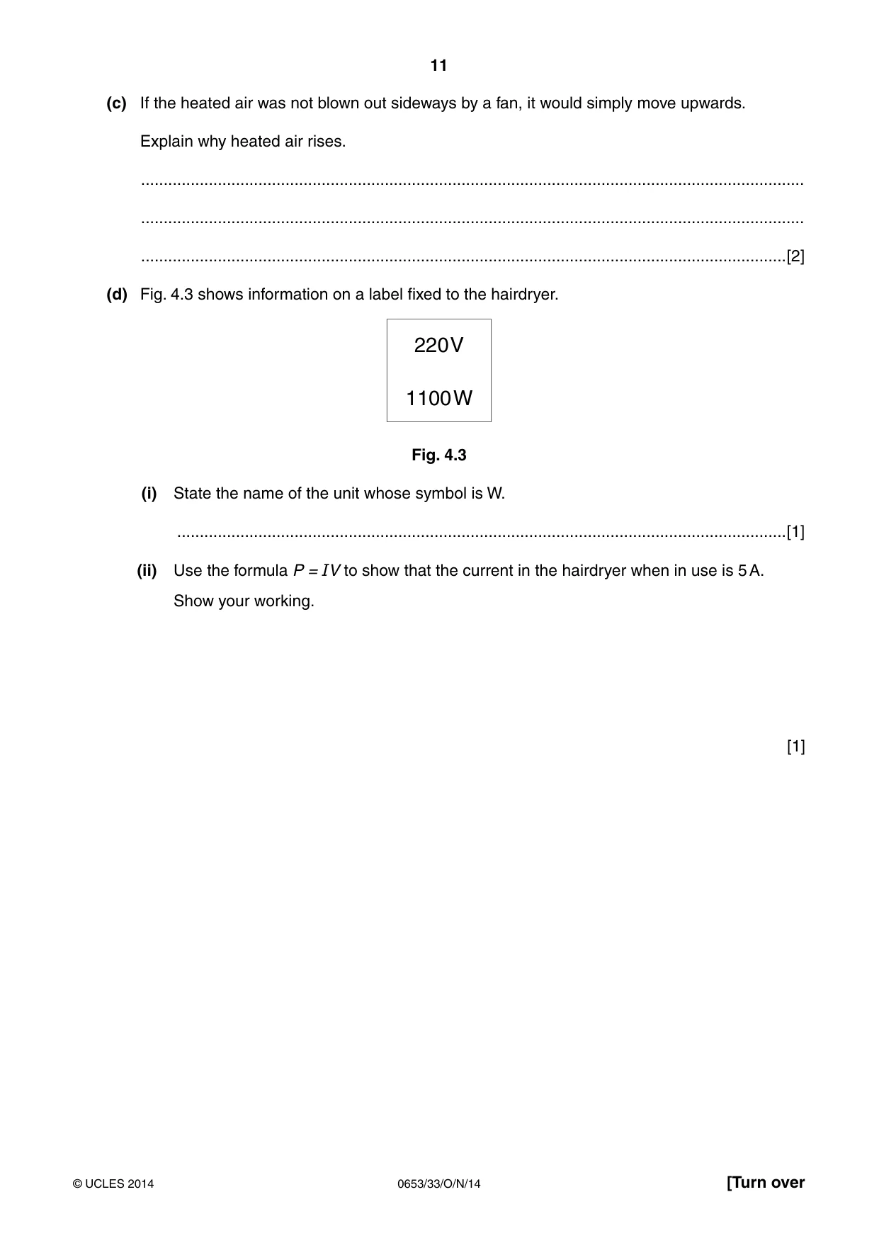 Cambridge IGCSE Science - Combined 0653 2014 Oct/Nov Paper 3 · Variant 3 question paper, page 11 of 24