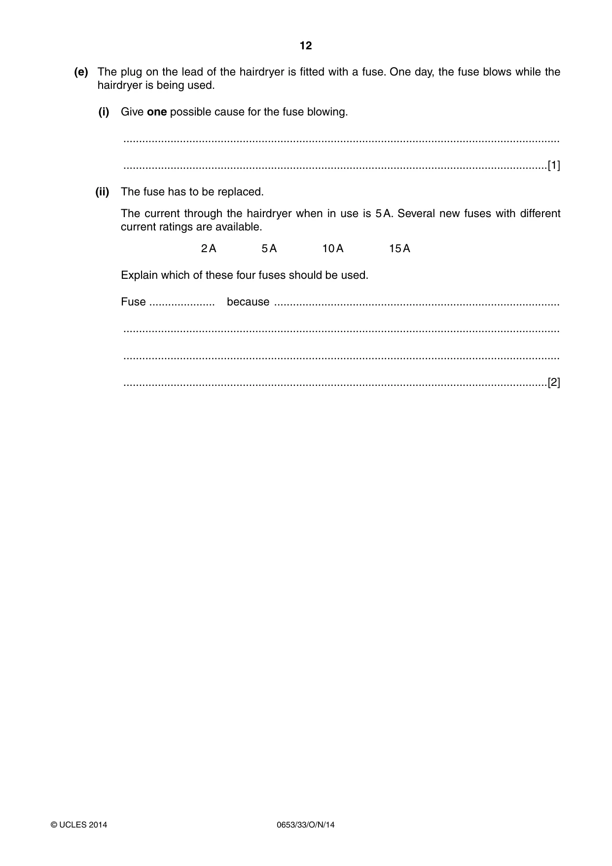 Cambridge IGCSE Science - Combined 0653 2014 Oct/Nov Paper 3 · Variant 3 question paper, page 12 of 24