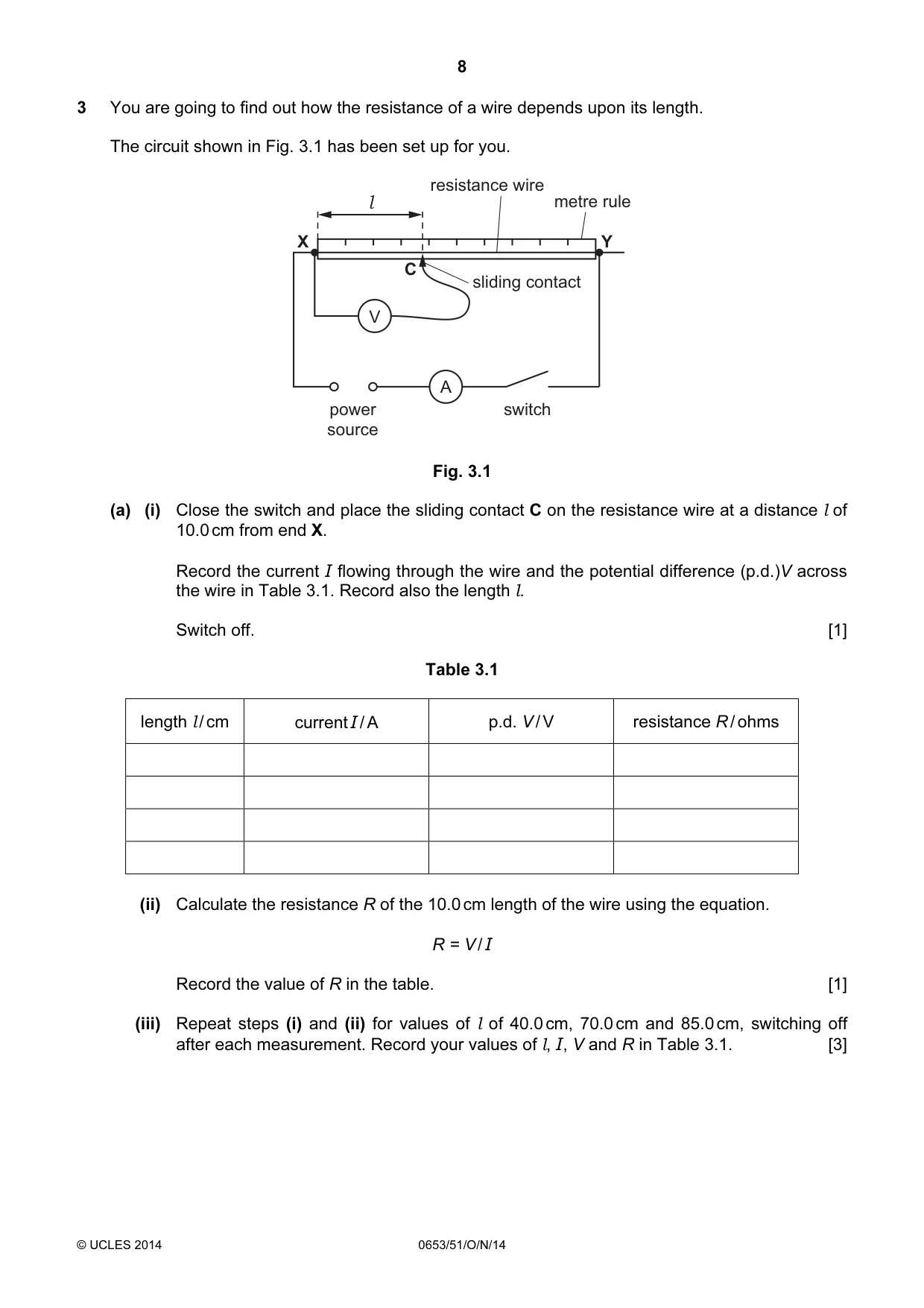 Cambridge IGCSE Science - Combined 0653 2014 Oct/Nov Paper 5 · Variant 1 question paper, page 8 of 12