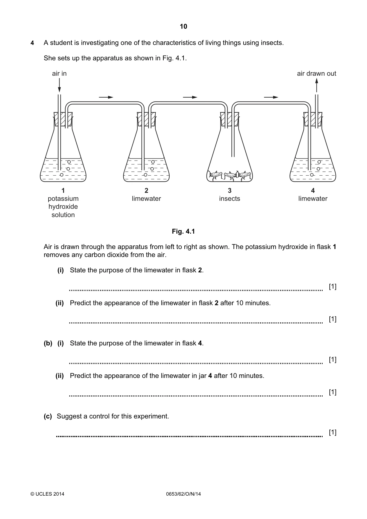 Cambridge IGCSE Science - Combined 0653 2014 Oct/Nov Paper 6 · Variant 2 question paper, page 10 of 16