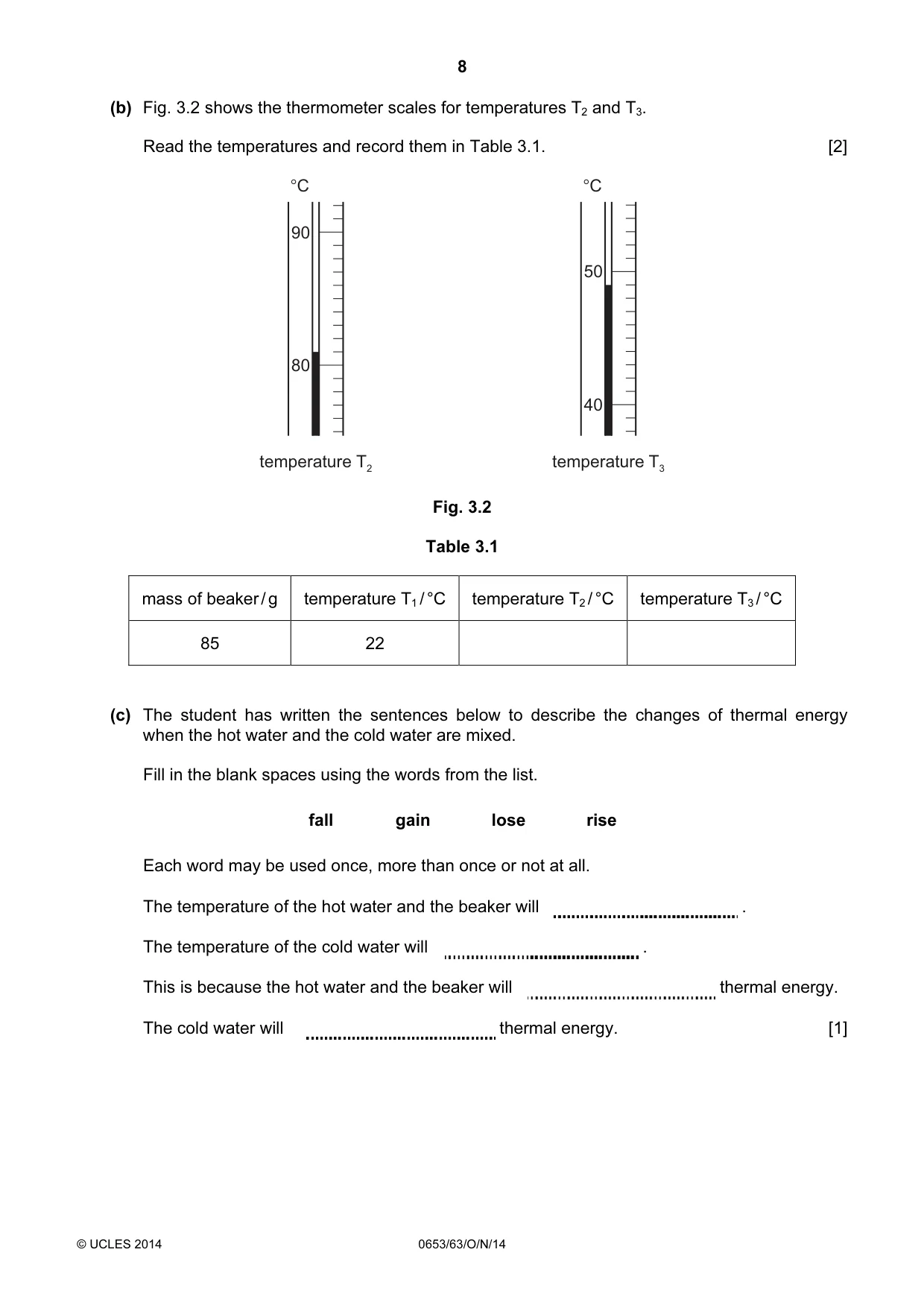 Cambridge IGCSE Science - Combined 0653 2014 Oct/Nov Paper 6 · Variant 3 question paper, page 8 of 20