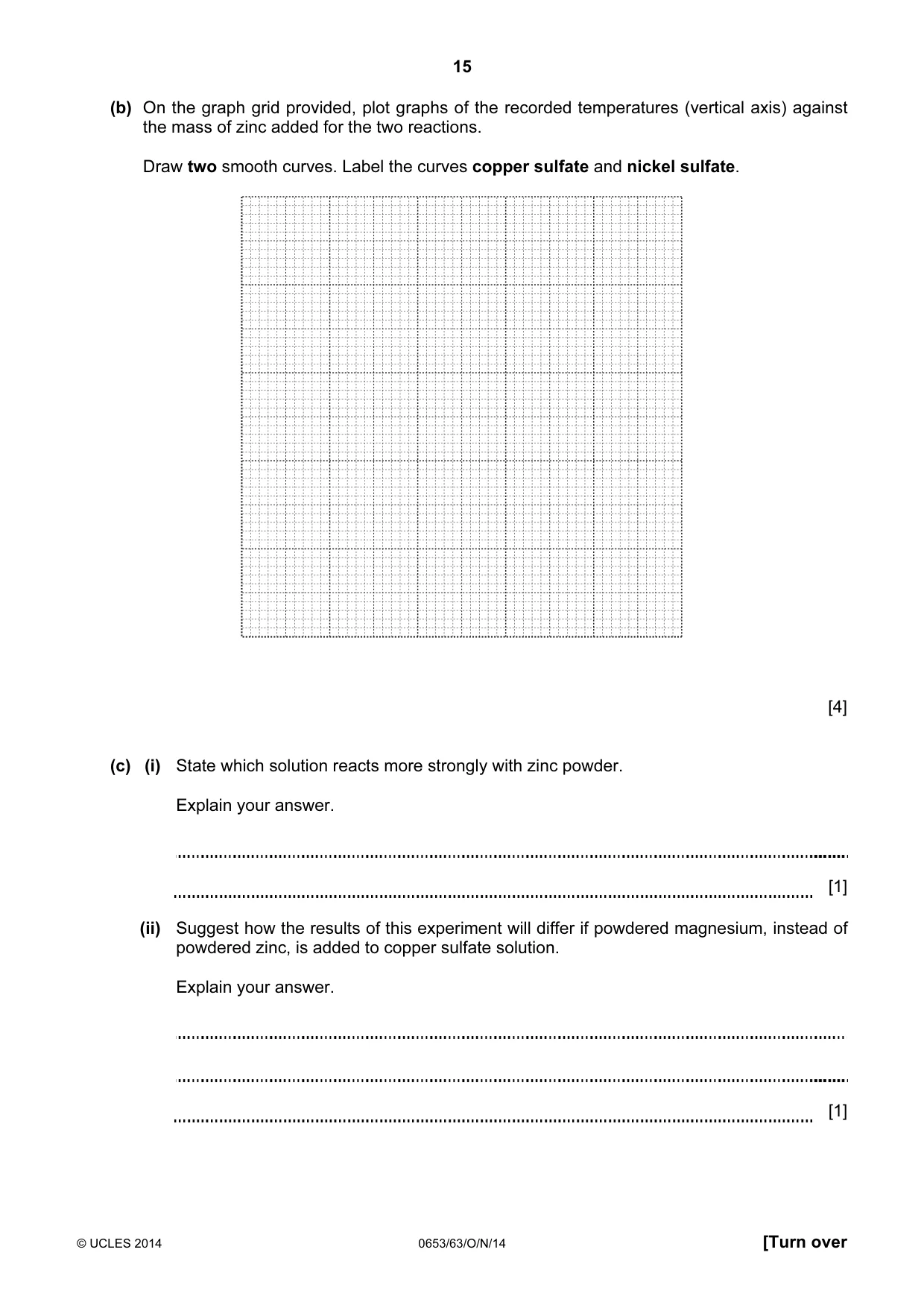 Cambridge IGCSE Science - Combined 0653 2014 Oct/Nov Paper 6 · Variant 3 question paper, page 15 of 20