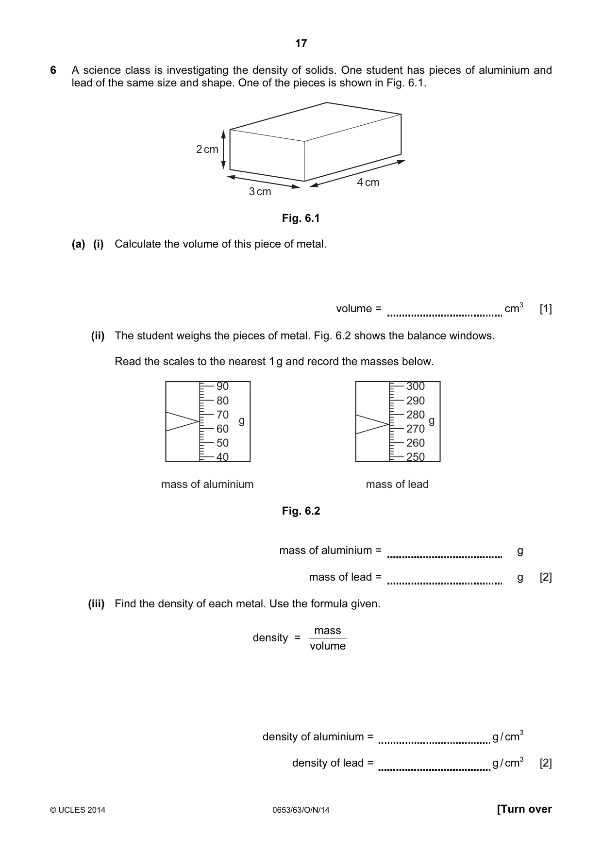 Cambridge IGCSE Science - Combined 0653 2014 Oct/Nov Paper 6 · Variant 3 question paper, page 17 of 20