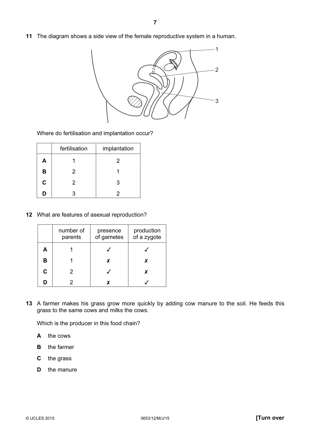 Cambridge IGCSE Science - Combined 0653 2015 May/June Paper 1 · Variant 2 question paper, page 7 of 20